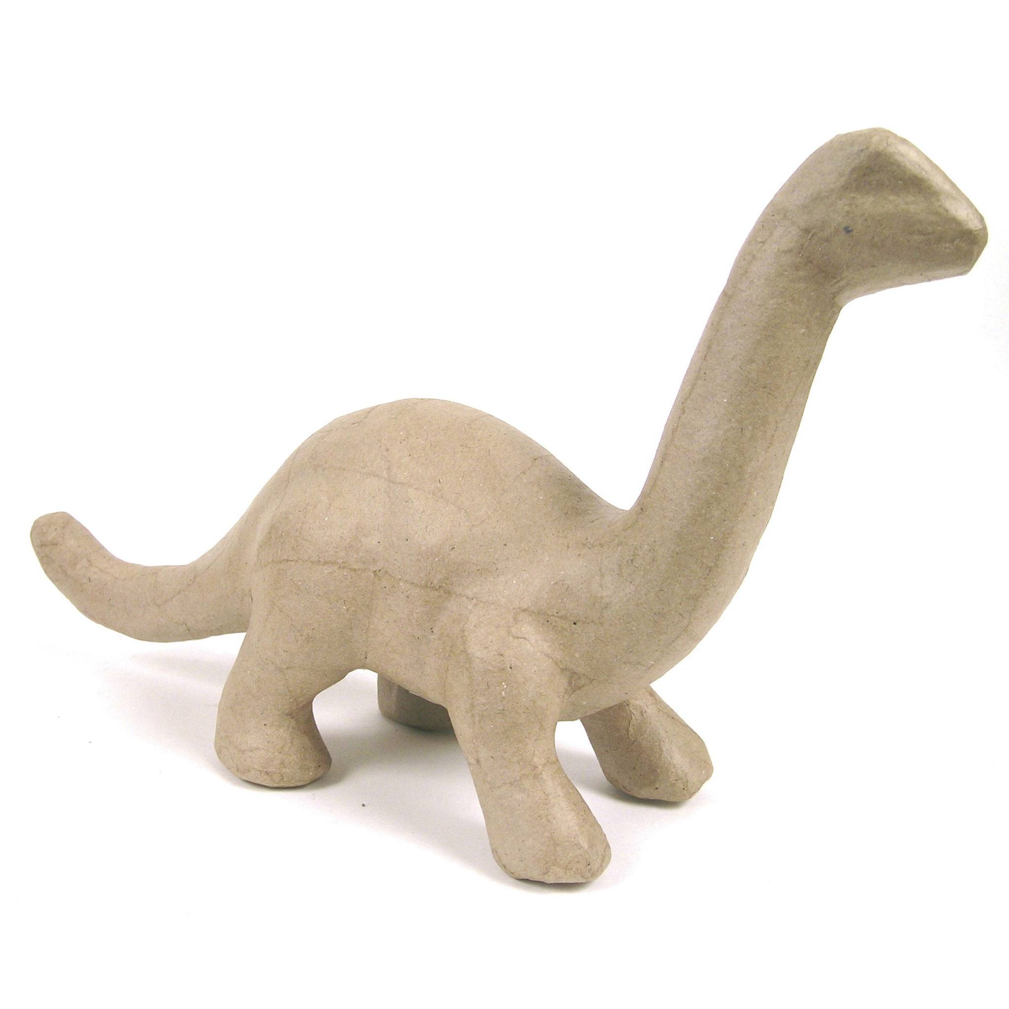 Décopatch Kleines Pappmaché, braun, Brontosaurus 16cm - Kartonbraun SA104O