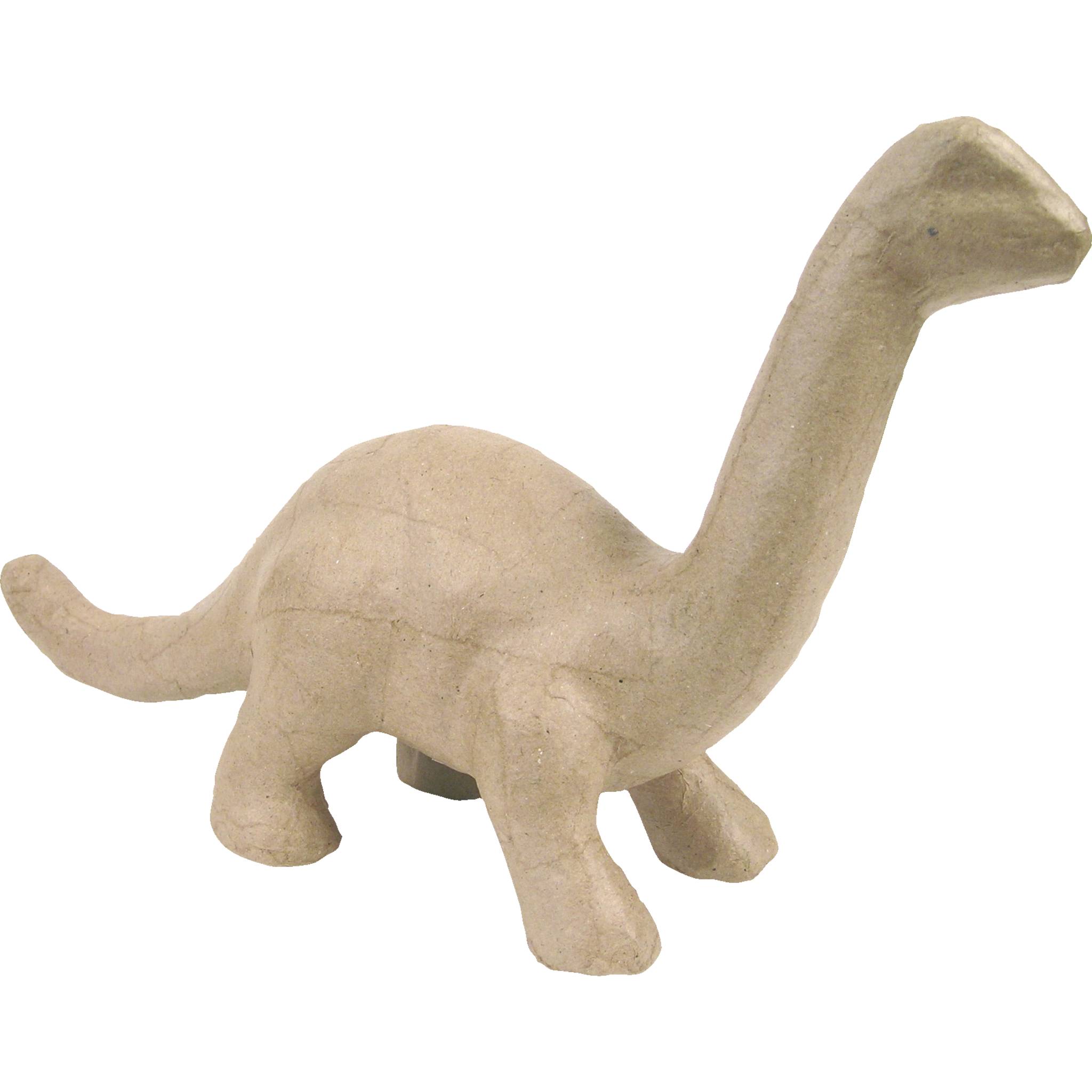 Décopatch Kleines Pappmaché, braun, Brontosaurus 16cm - Kartonbraun SA104O