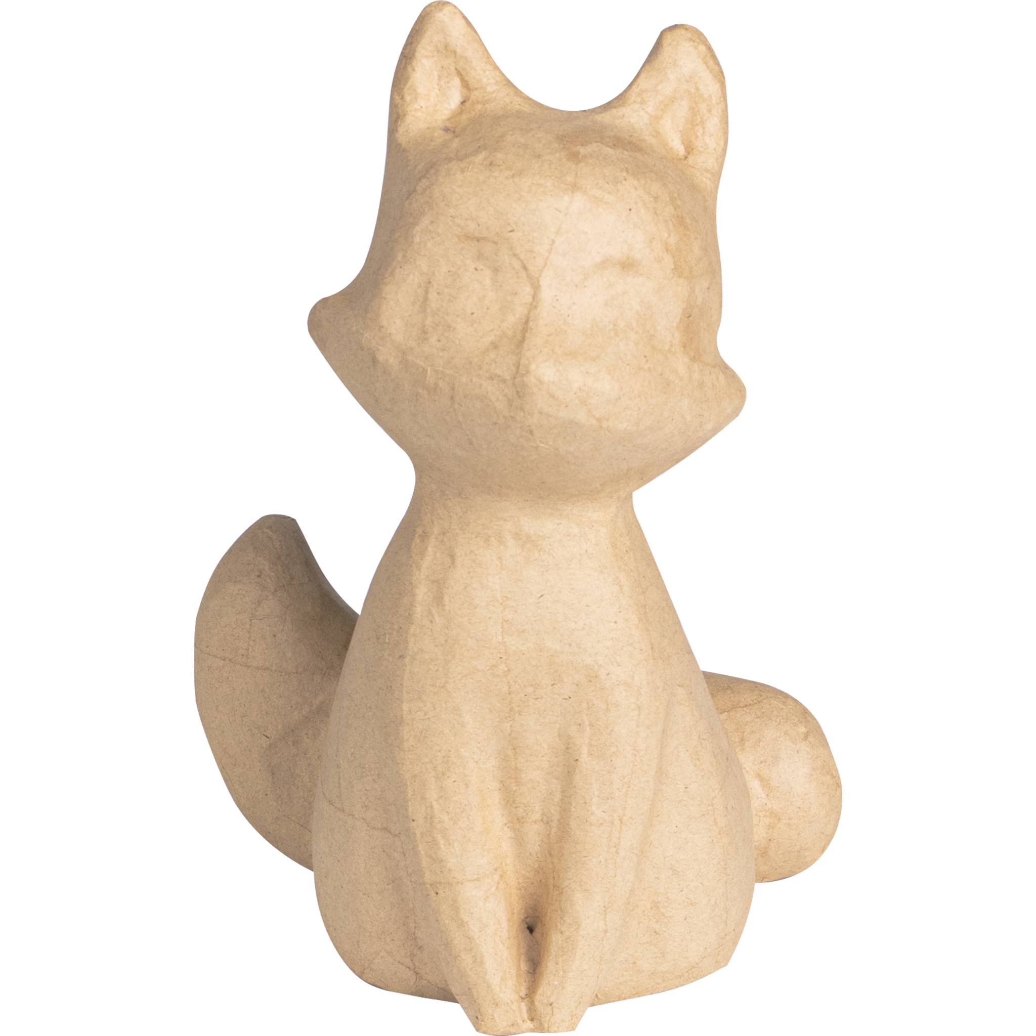 Décopatch Braunes Pappmaché, Fuchs 14x11x20 cm - Kartonbraun SA236C