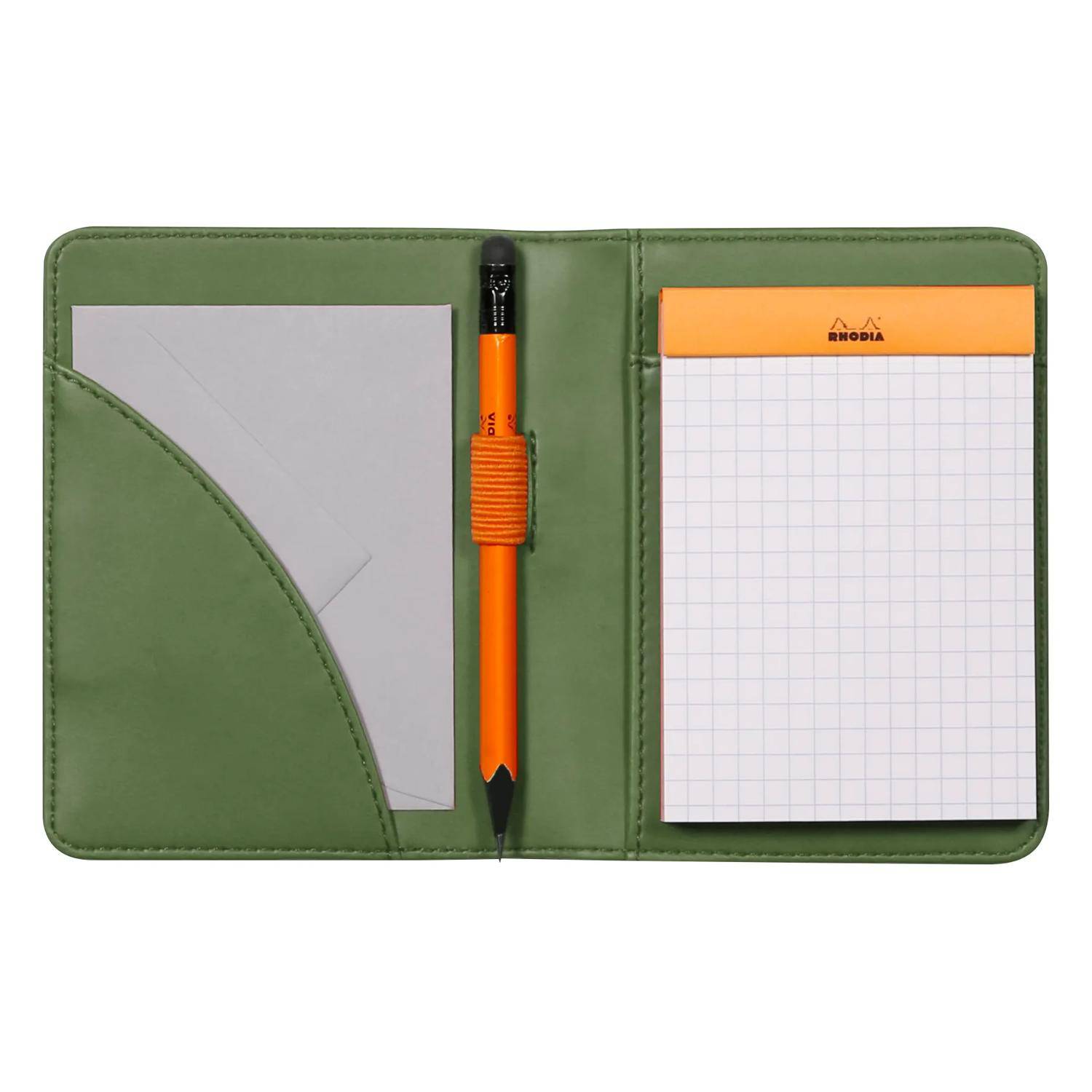 Rhodia Mappe für Block oder Notizheft A7, N°11 9,5x12,5 cm Salbeigrün 211003C