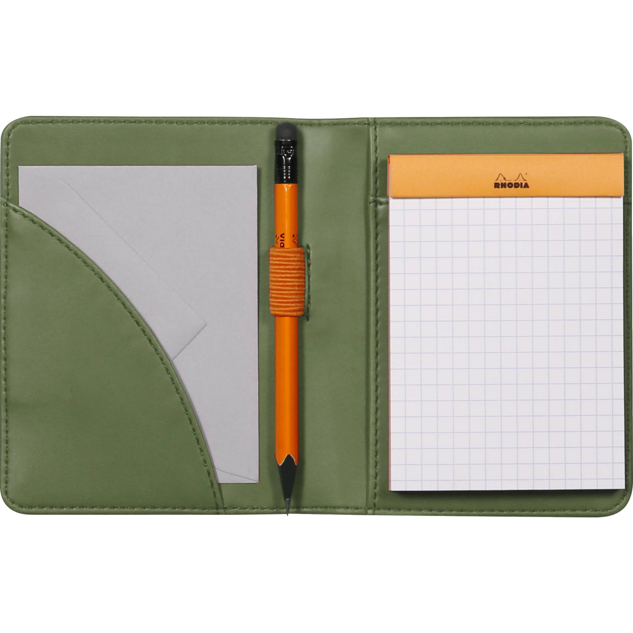 Rhodia Mappe für Block oder Notizheft A7, N°11 9,5x12,5 cm Salbeigrün 211003C