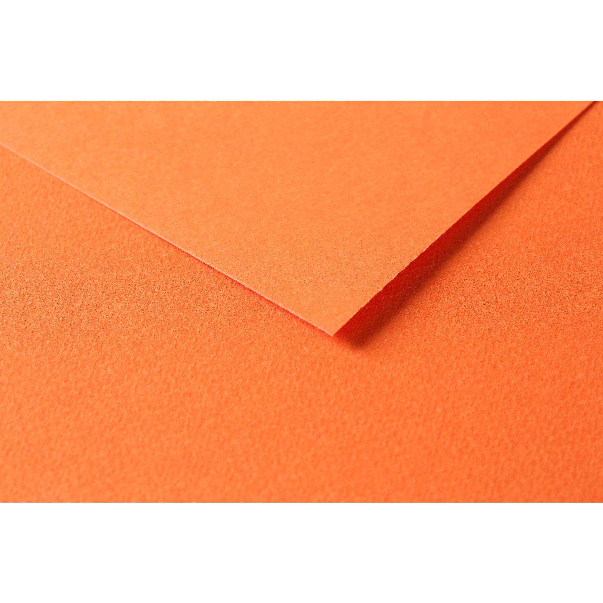 Clairefontaine Zeichenpapier Tulipe 50x65 cm 160g, Packung 25 Bl Orange 960172C