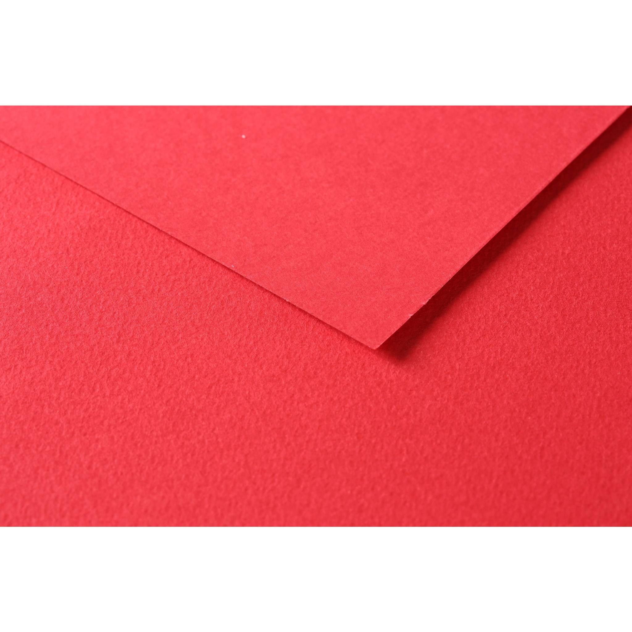 Clairefontaine Zeichenpapier Tulipe 50x65 cm 160g, Pkg 25 Bl Mohnrot| 960174C