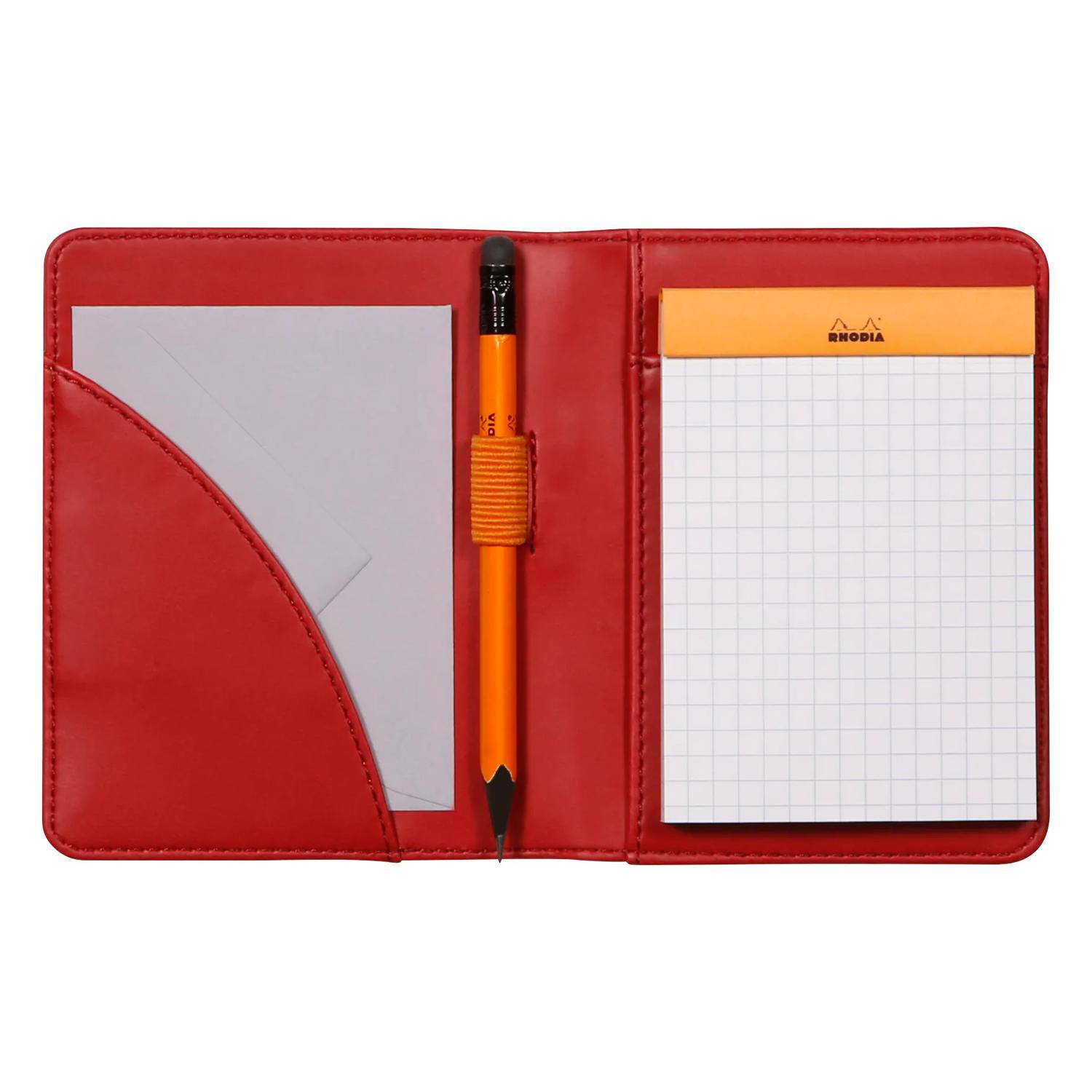 Rhodia Mappe für Block oder Notizheft A7, N°11 9,5x12,5 cm Mohnrot 211007C
