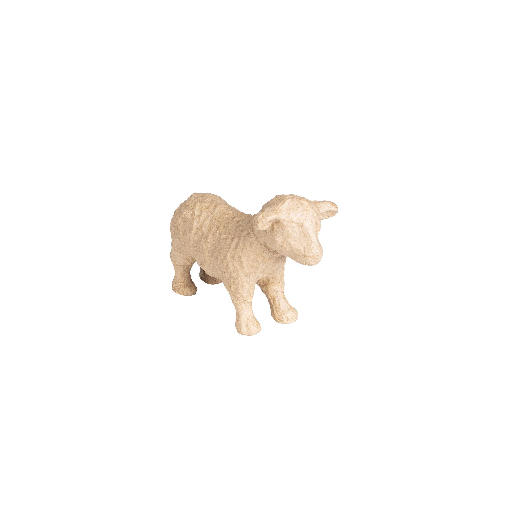 Décopatch Braunes Pappmaché, Schaf 23x10x16 cm - Kartonbraun SA235C