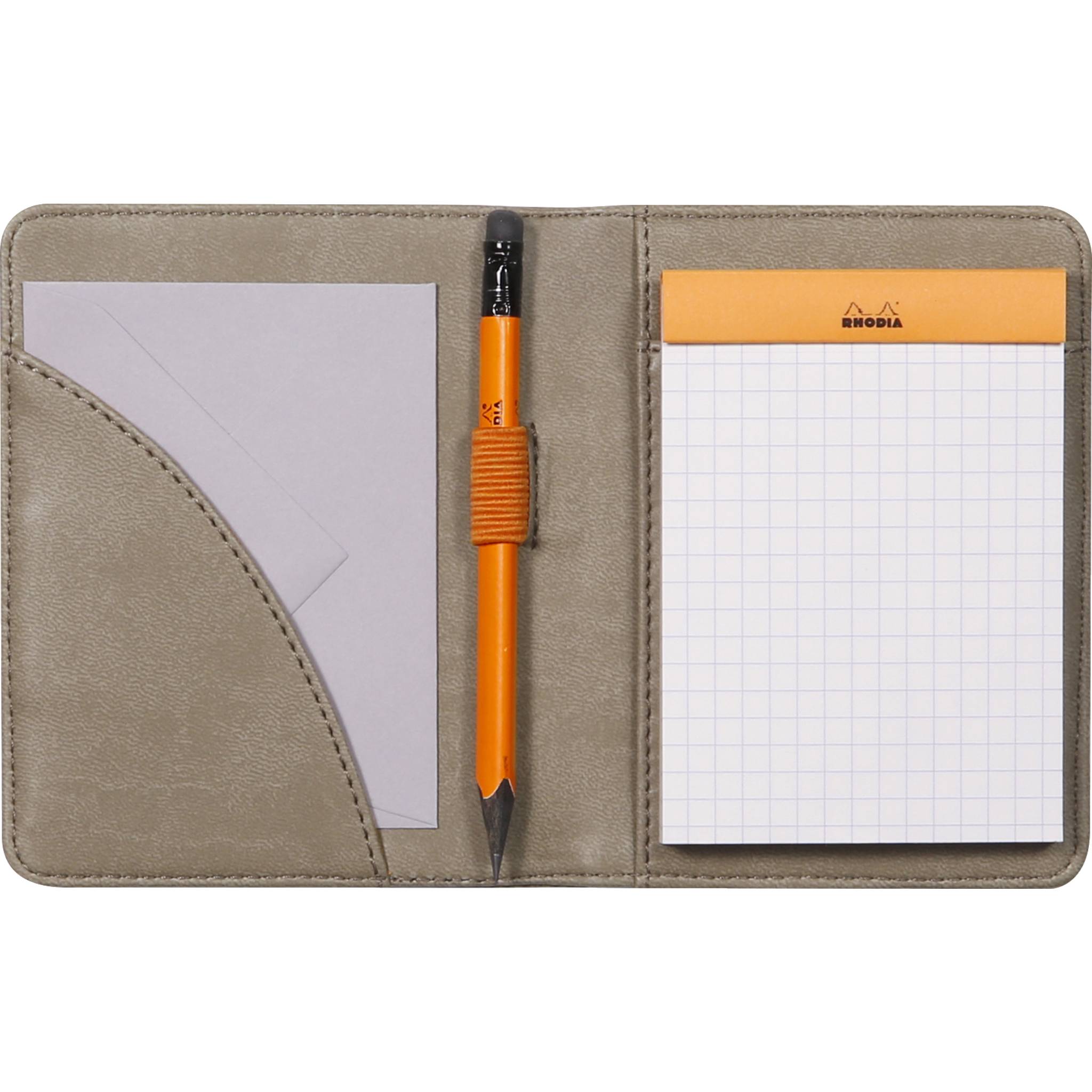 Rhodia Rhodiarama Mappe Block oder Notizheft A7, N°11 9,5x12,5 cm Taupe 211002C
