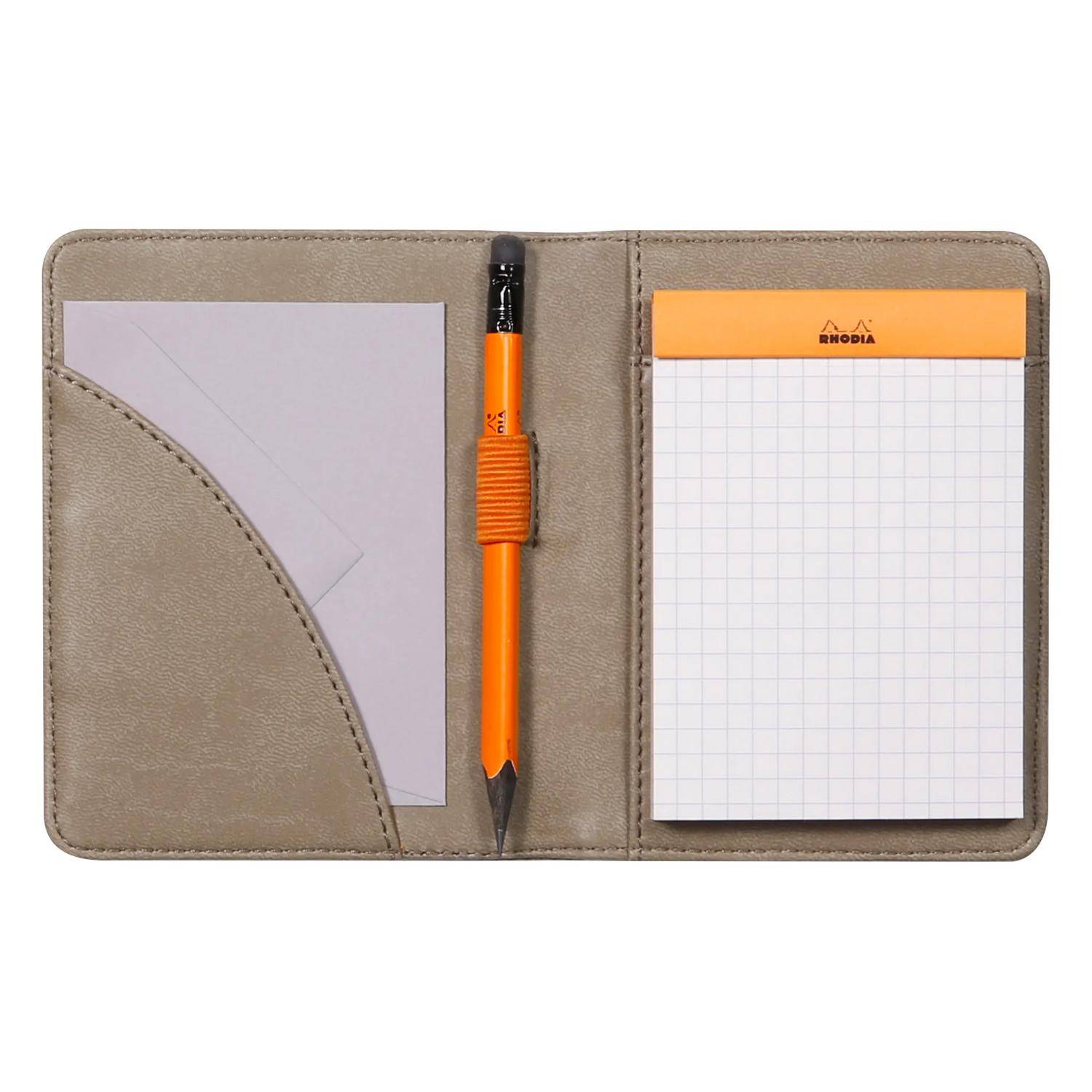 Rhodia Rhodiarama Mappe Block oder Notizheft A7, N°11 9,5x12,5 cm Taupe 211002C