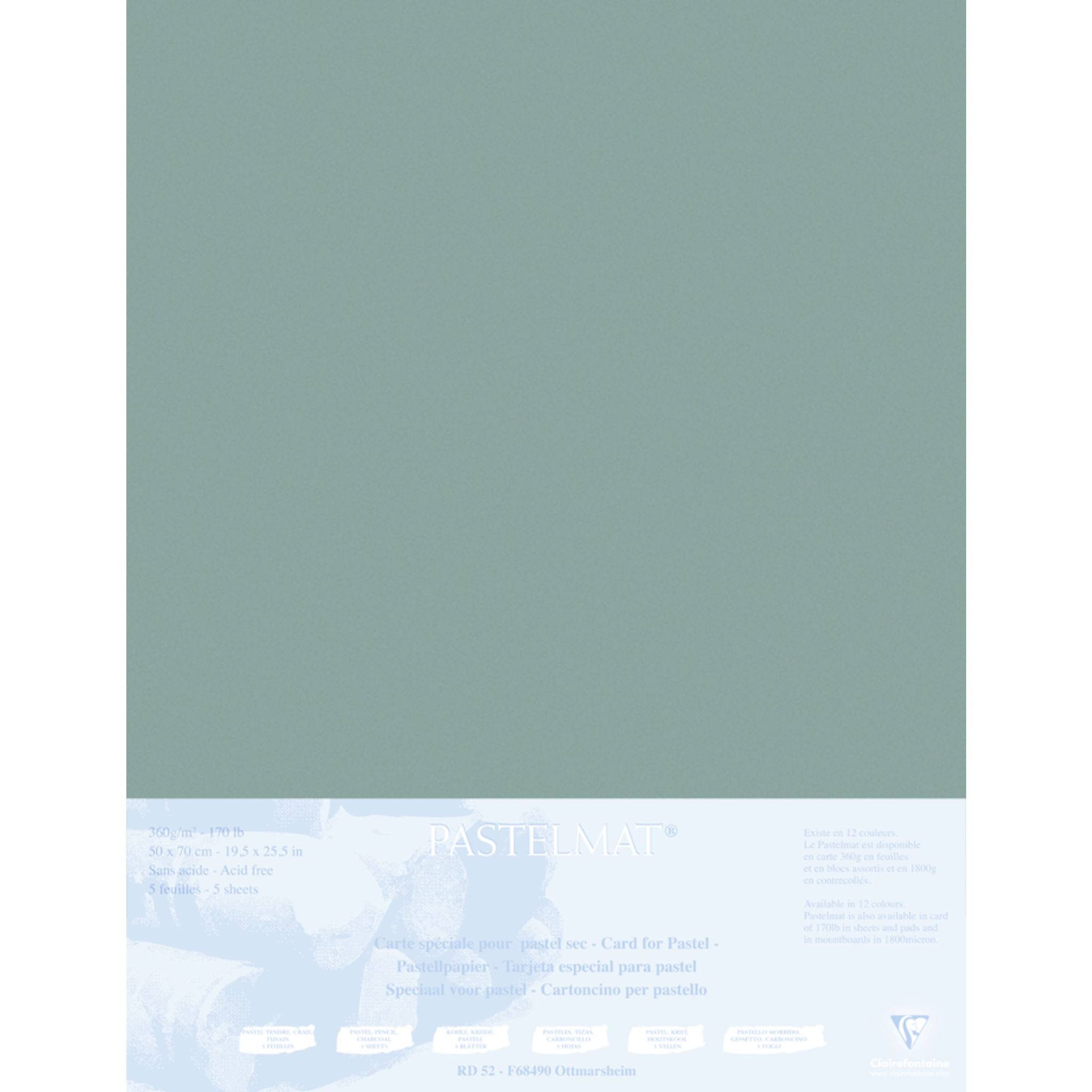 Clairefontaine Papier für Pastellmalerei 5 Bogen 50x70cm Anthrazit 496009C