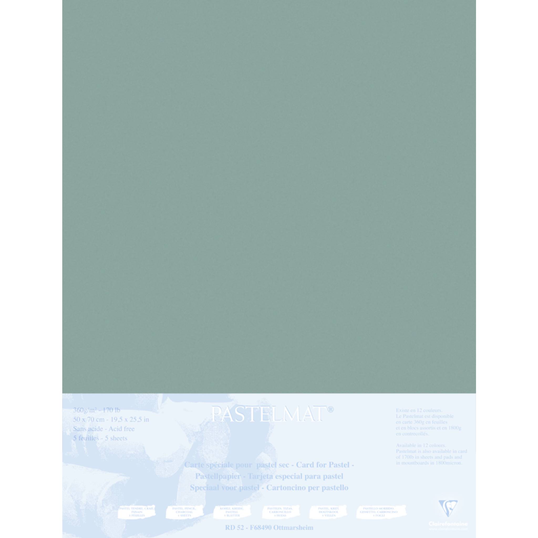 Clairefontaine Papier für Pastellmalerei 5 Bogen 50x70cm Anthrazit 496009C