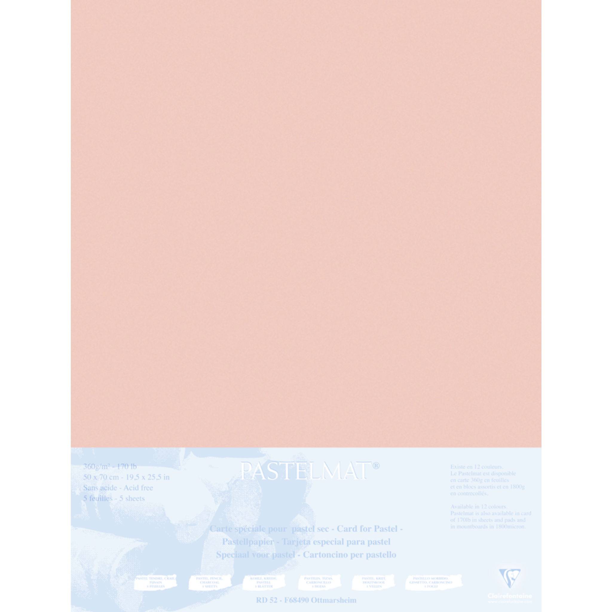 Clairefontaine Papier für Pastellmalerei, 5 Bogen 50x70cm Siena 496012C