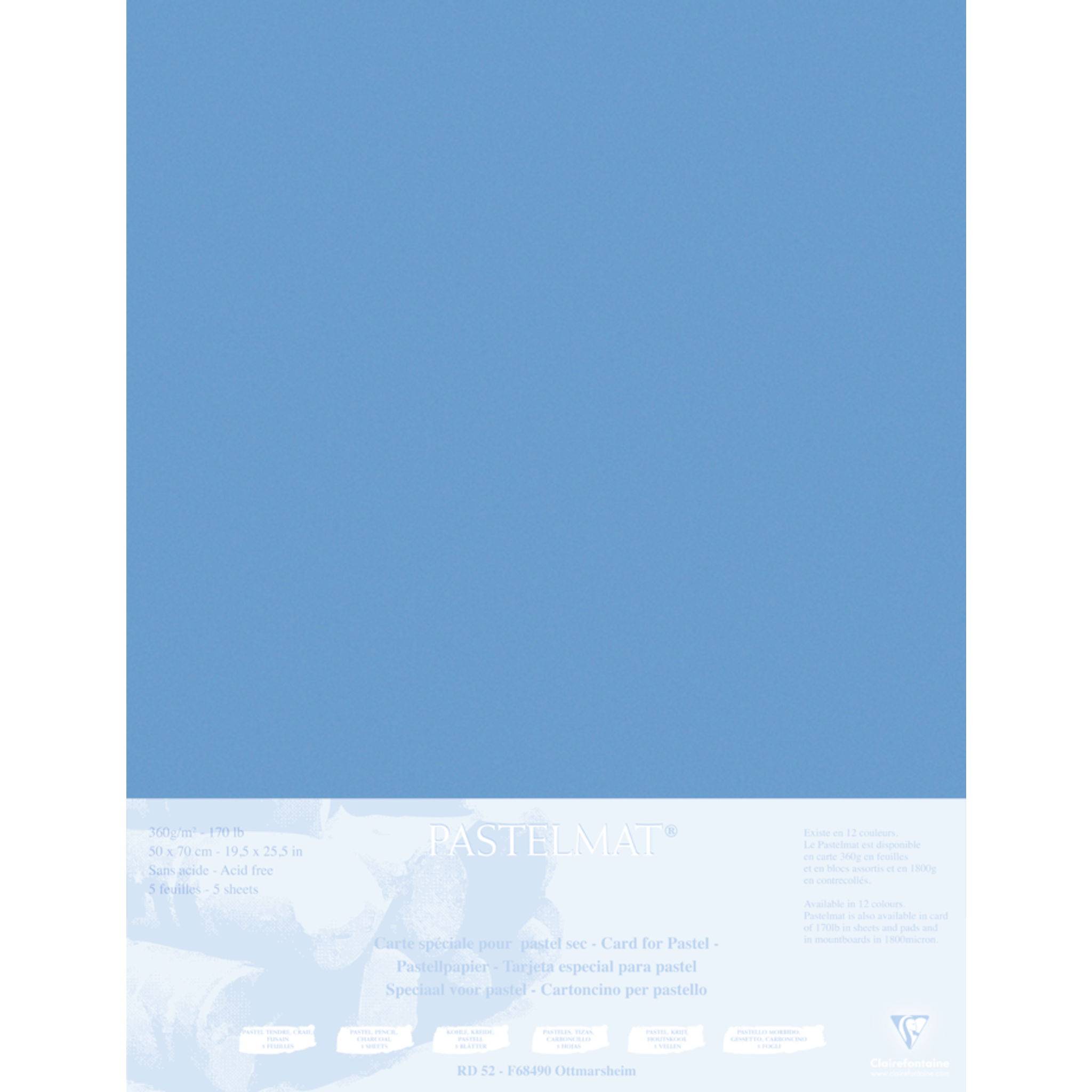 Clairefontaine Papier für Pastellmalerei 5 Bogen 50x70cm Dunkelblau 496014C