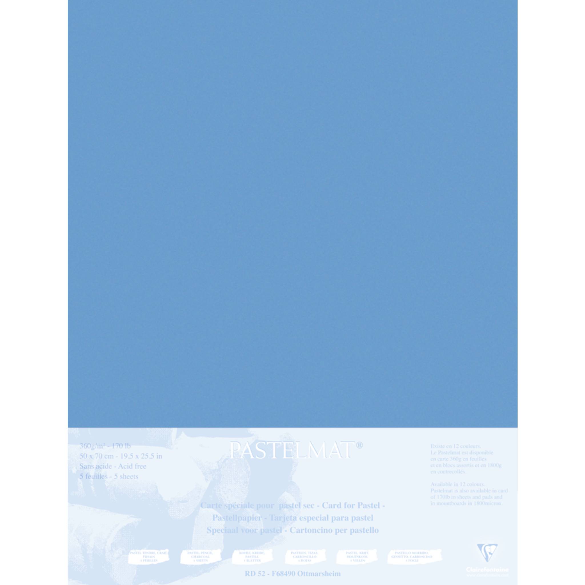 Clairefontaine Papier für Pastellmalerei 5 Bogen 50x70cm Dunkelblau 496014C