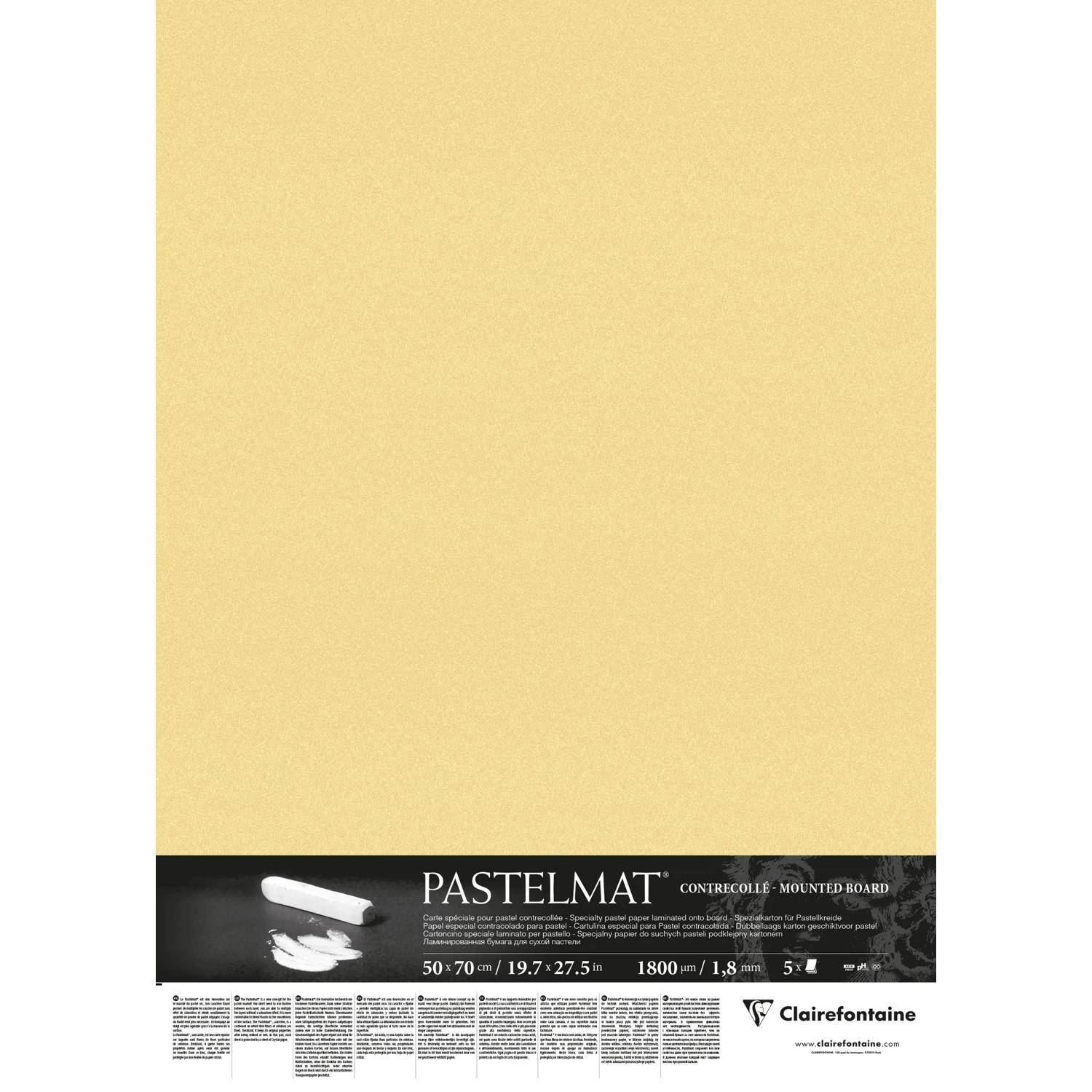 Clairefontaine Papier für Pastellmalerei 5 Bogen 50x70cm Butterblume 496022C