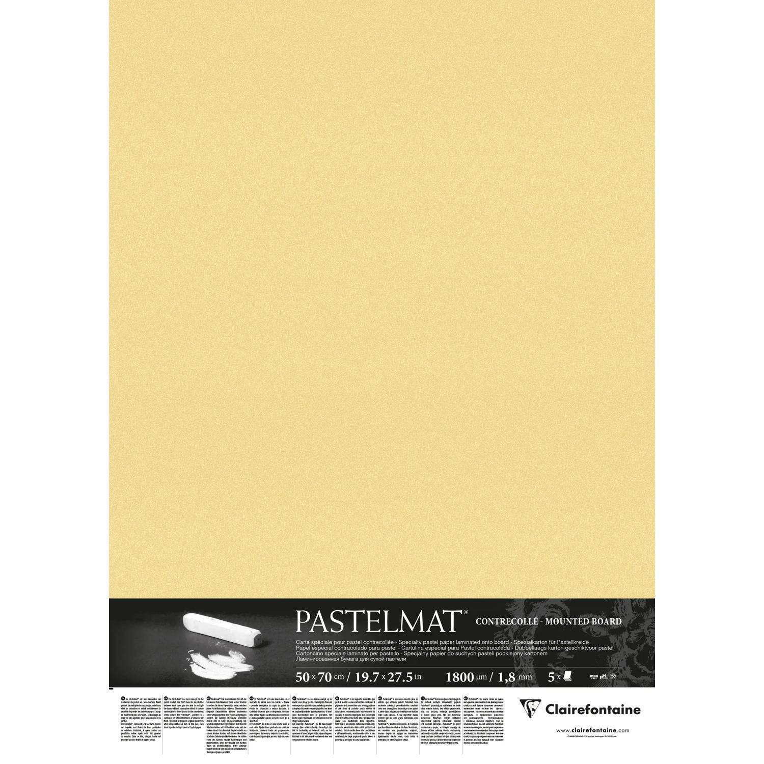 Clairefontaine Papier für Pastellmalerei 5 Bogen 50x70cm Butterblume 496022C