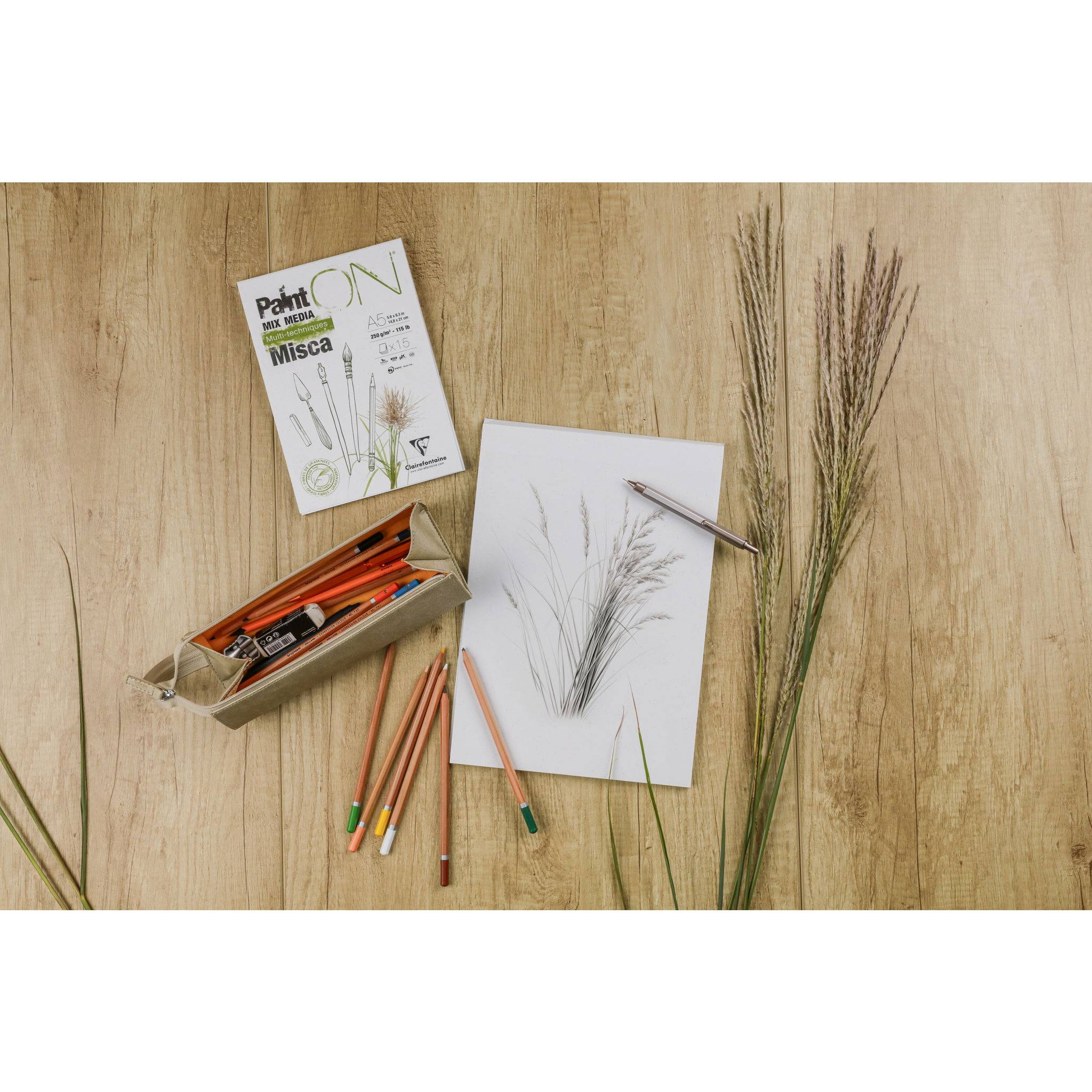 Clairefontaine PaintON Misca, Block A2 15 Blatt 250g, Mixed Media 976123C