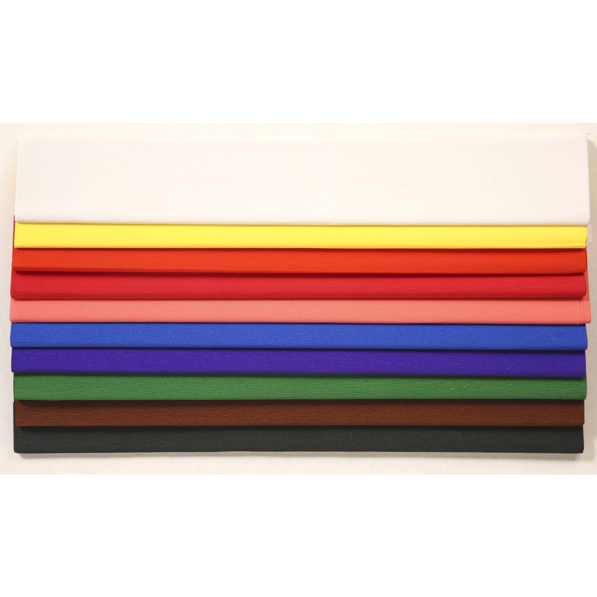 Clairefontaine Krepppapier, Pack. 10 Bogen gefaltet 2mx0 ,50m Sortierung 901099C