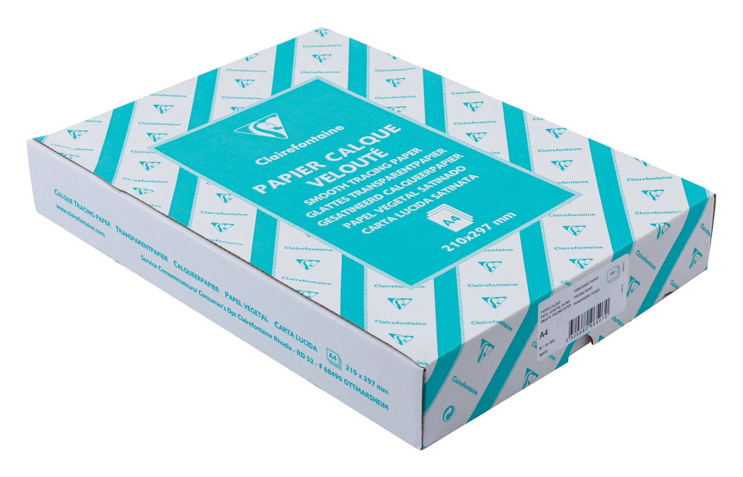 Clairefontaine Transparentpapier, Ries, 500 Blatt A4, 90/95g 96507C