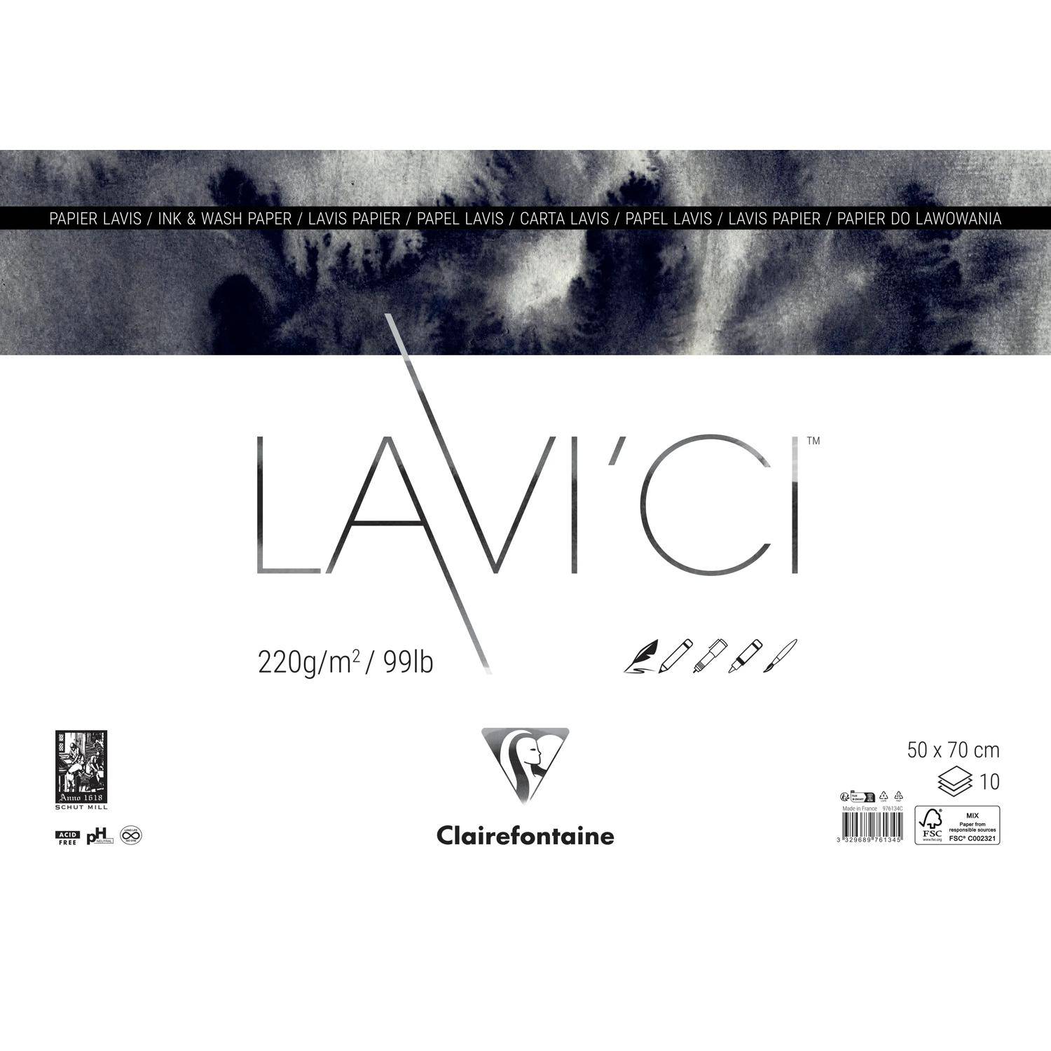 Clairefontaine LAVI'Ci 10 Bogen 50x70cm 220g - Elfenbein 976134C