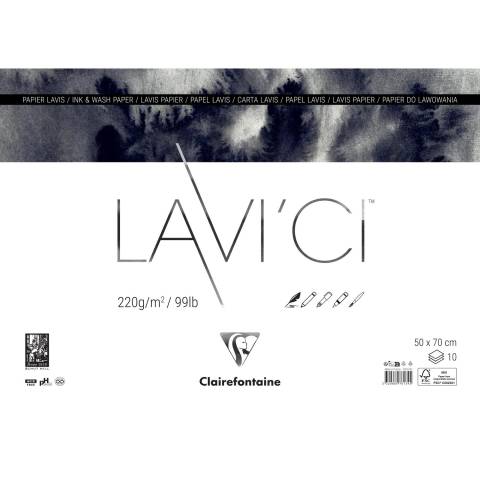 Clairefontaine LAVI'Ci 10 Bogen 50x70cm 220g - Elfenbein 976134C