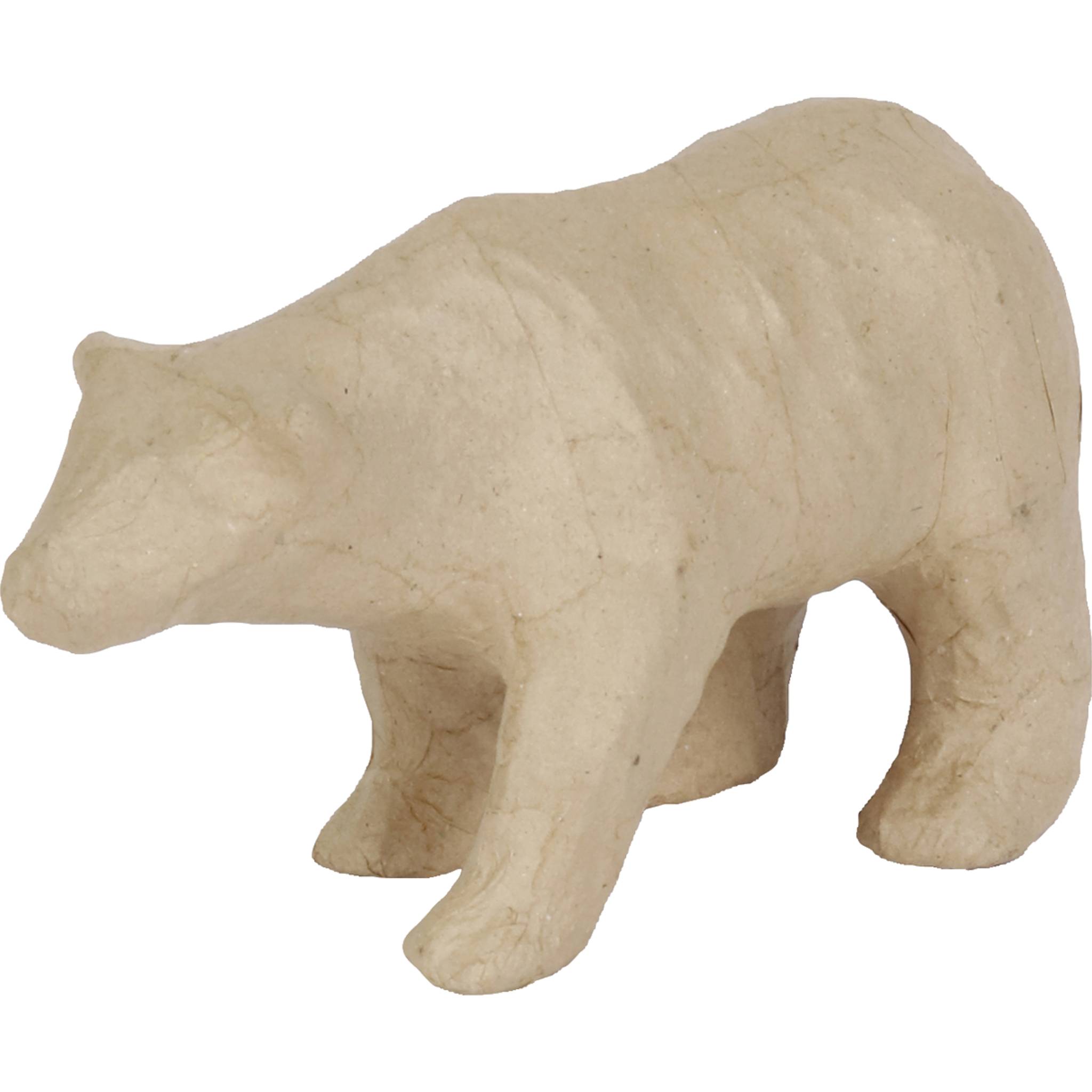 Décopatch Kleines Pappmaché, braun, Eisbär 11,5cm - Kartonbraun SA220C