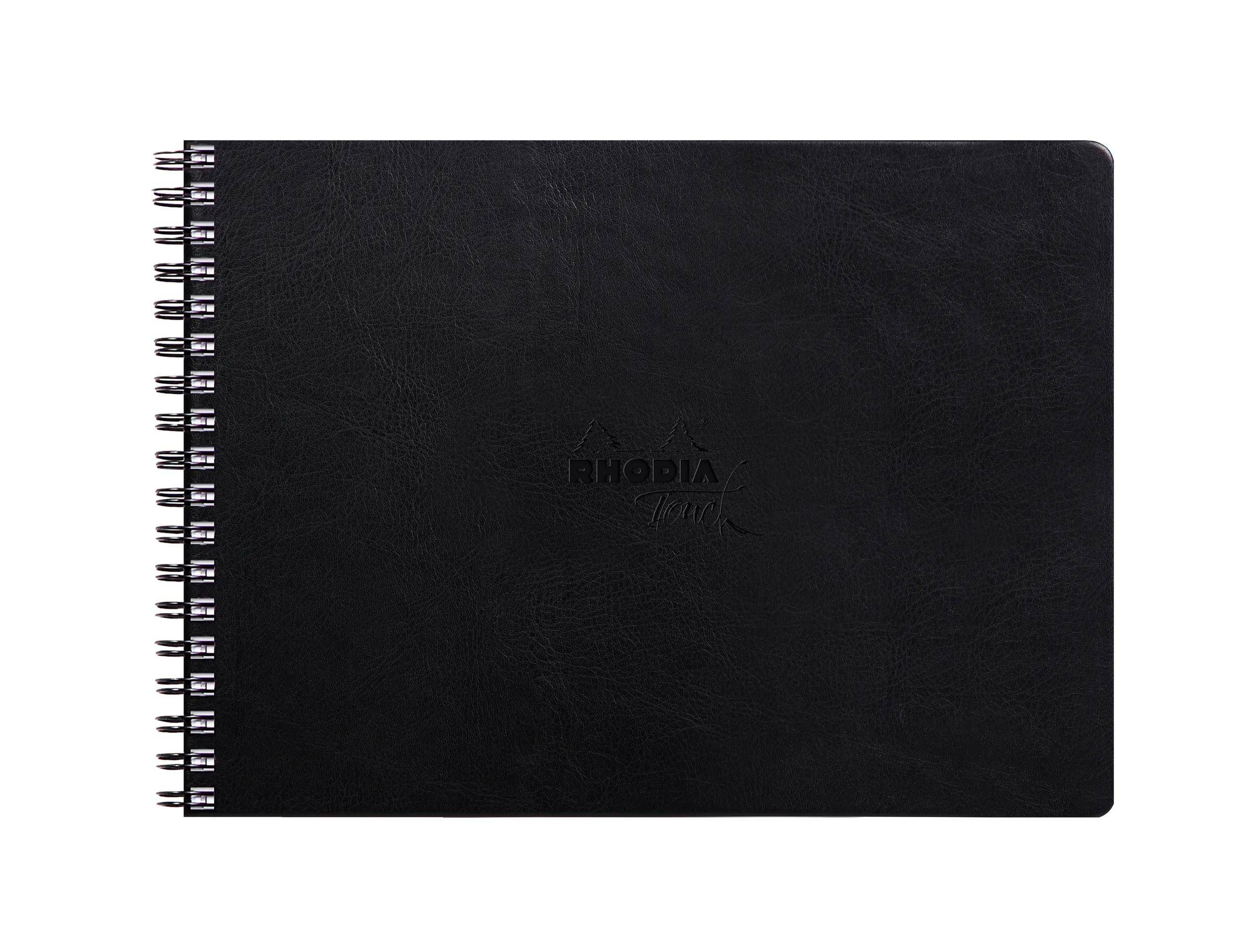 Rhodia Touch Book, Skizzenbuch 20 Bl extraweiß 250g, A4 Quer Schwarz 116180C