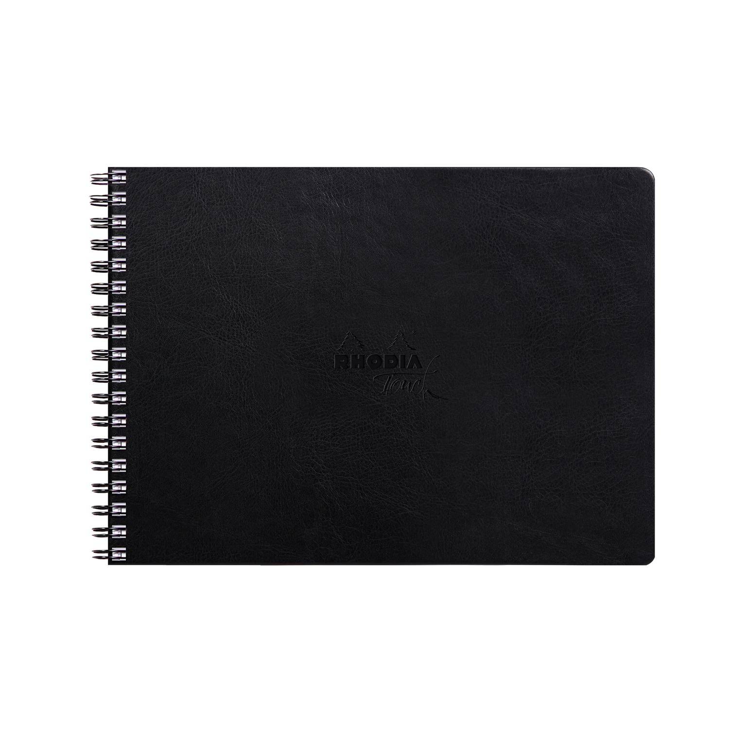 Rhodia Touch Book, Skizzenbuch 20 Bl extraweiß 250g, A4 Quer Schwarz 116180C