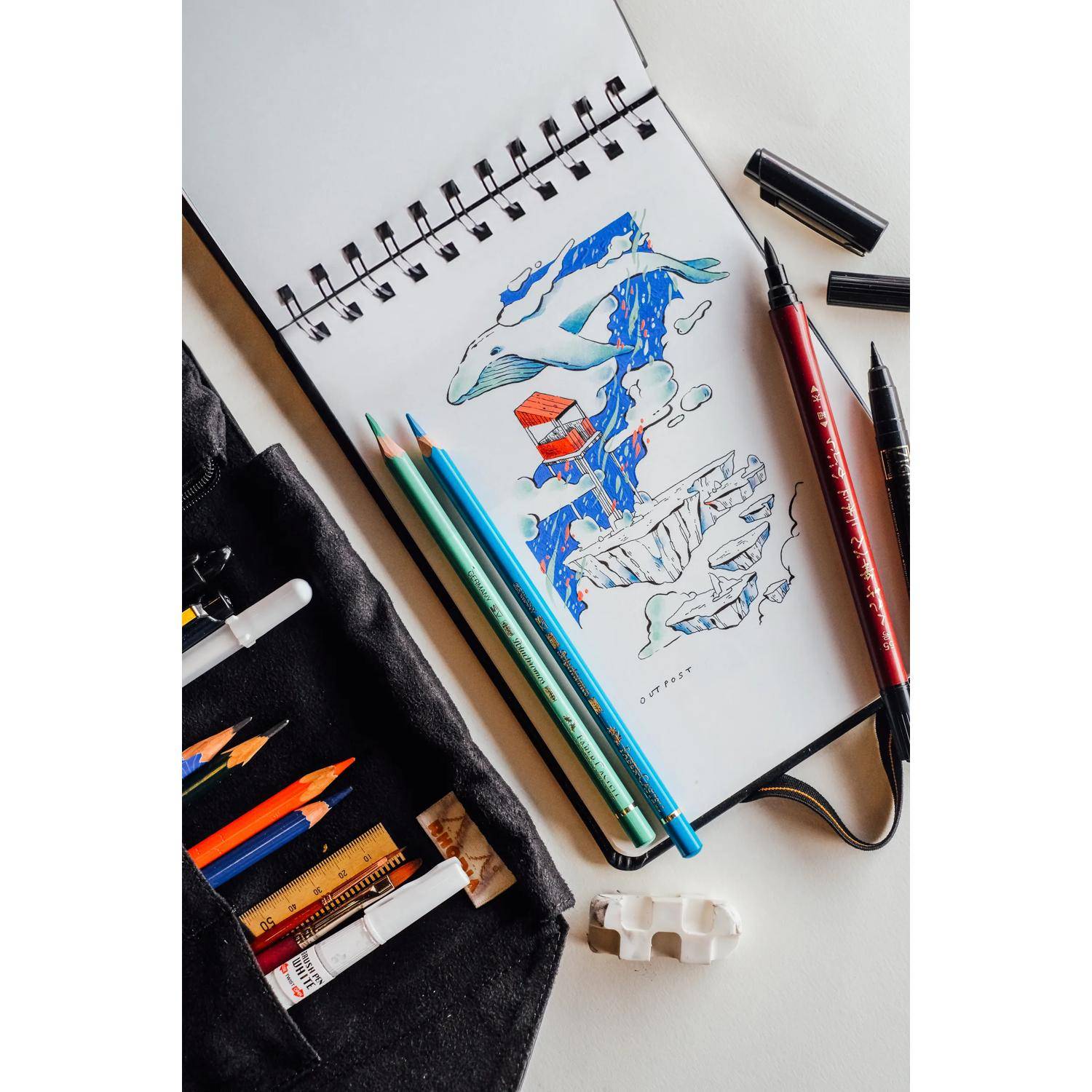 Rhodia Touch Book, Skizzenbuch A4 20 Bl extraweiß 250g Schwarz 116183C