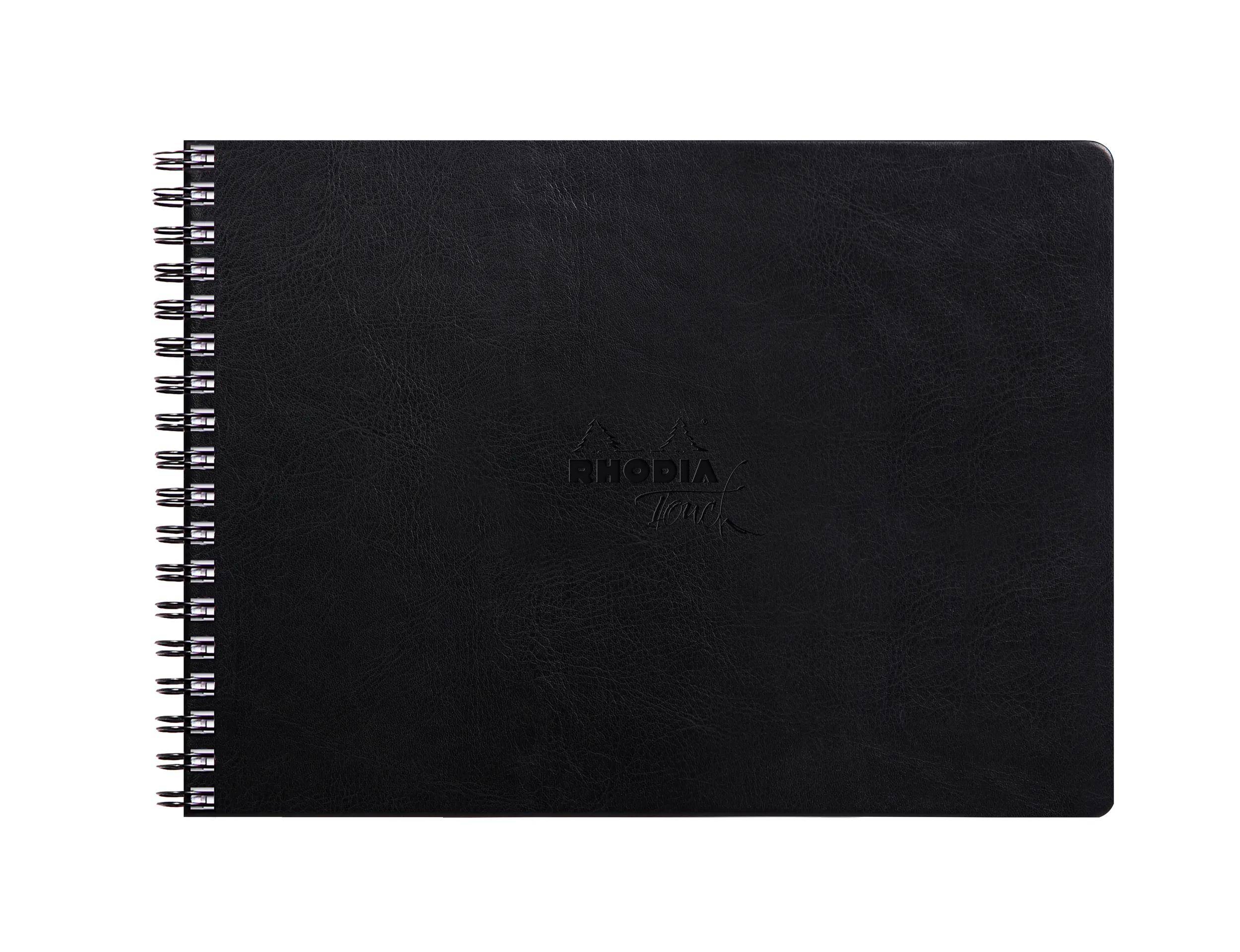 Rhodia Touch Book, Skizzenbuch 20 Bl extraweiß 250g, A4 Quer Schwarz 116180C