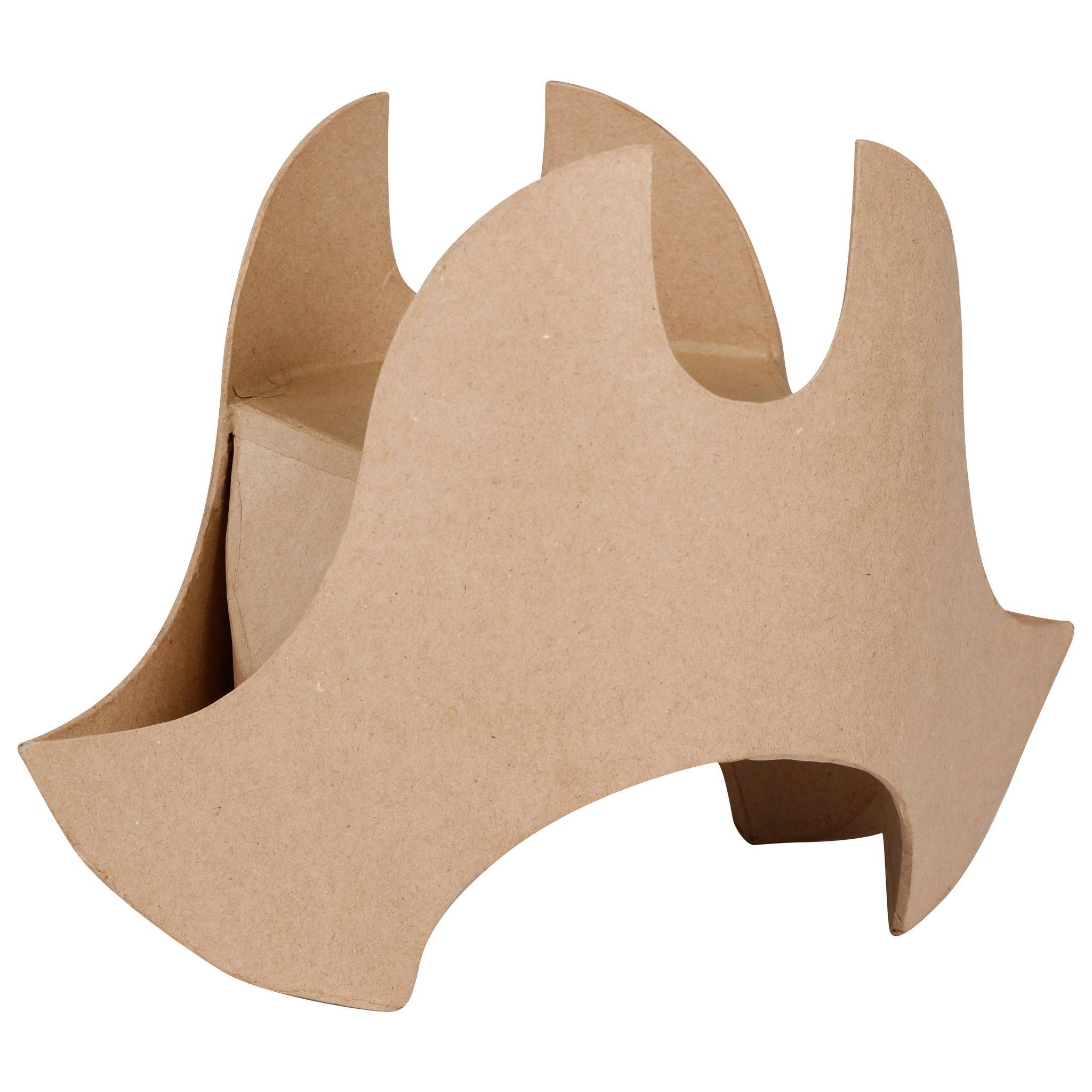 Décopatch Braunes Pappmaché, Piratenhut 23x12x22cm - Kartonbraun AC901C
