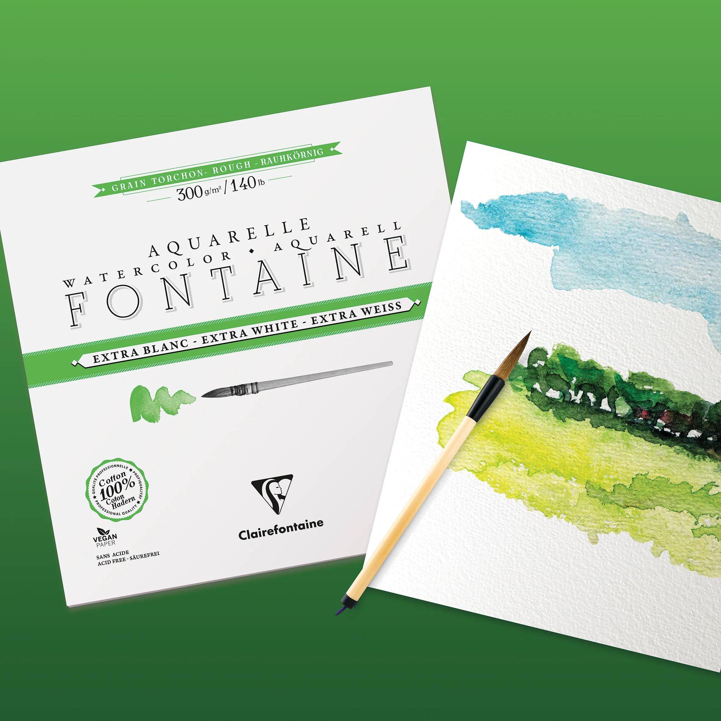 Clairefontaine Extraweiß Torchon/rau, Pack 25 Bogen 56x76cm 300g 976094C