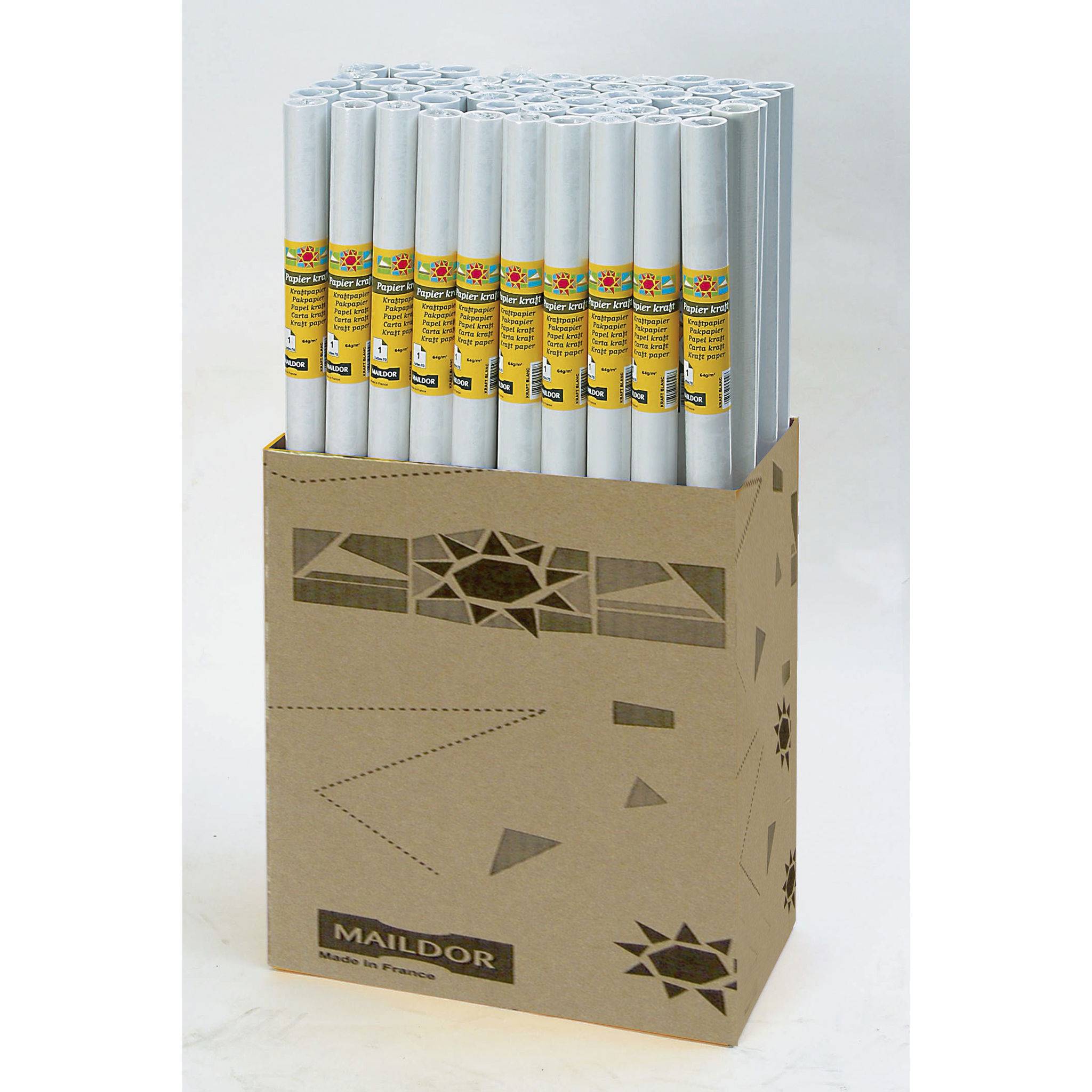 Clairefontaine Pkg 25 Bogen Weißem Kraftpapier 60g 1x0,70m Kraft weiß 895701C