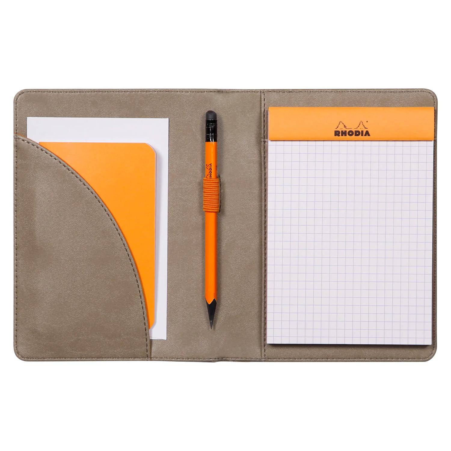 Rhodia Rhodiarama Mappe für Block oder Notizheft A6, N°13 13x17 cm Taupe 213002C