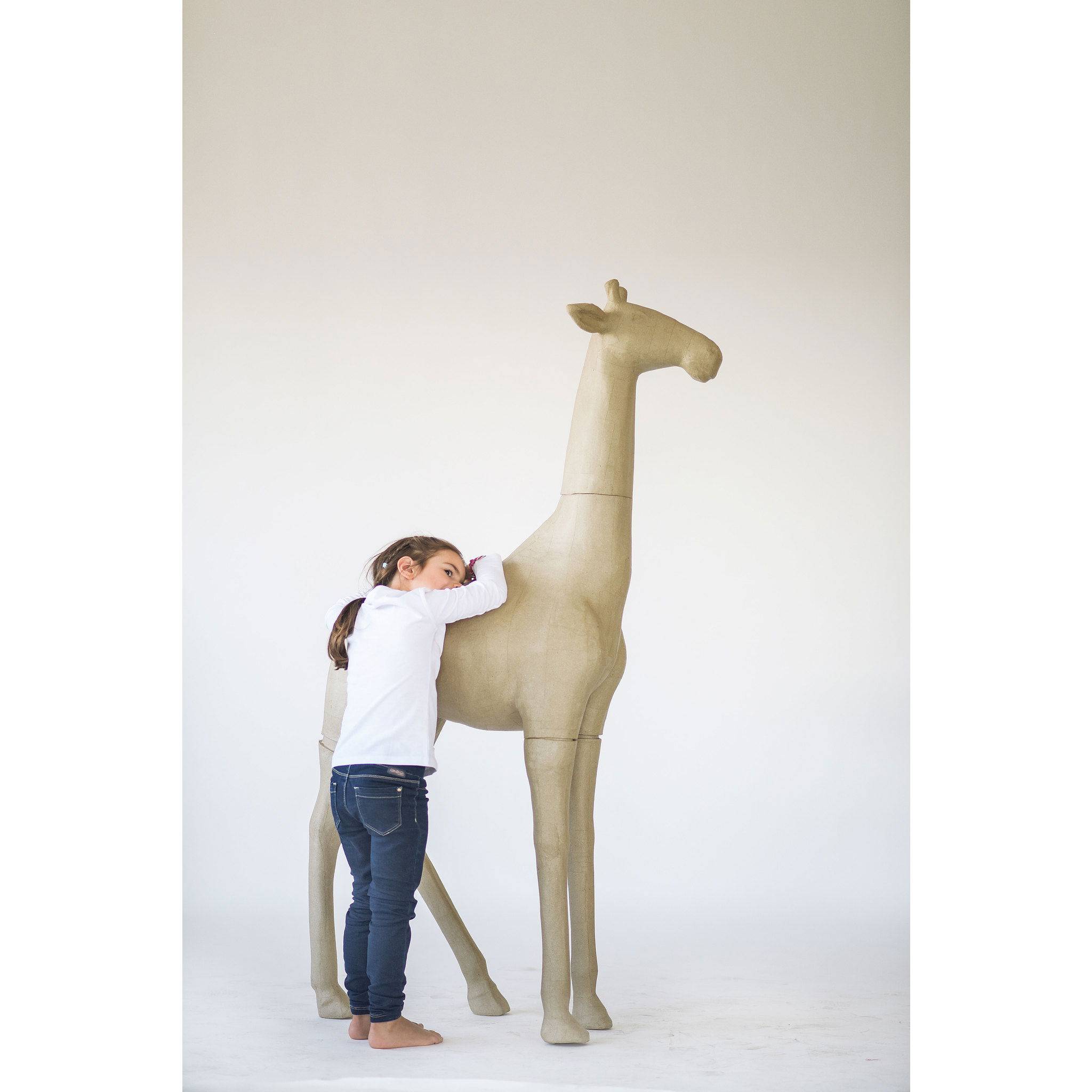 Décopatch Pappmaché, braun, Giraffe 160cm - Kartonbraun XLA01O