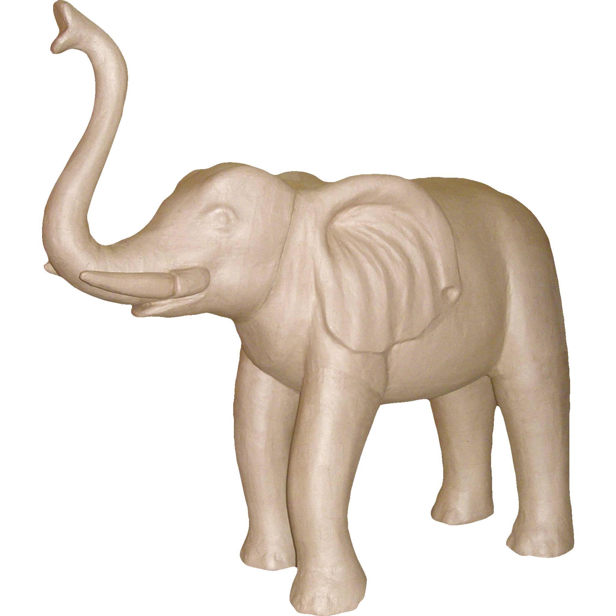 Décopatch Pappmaché, braun, Elefant 100cm - Kartonbraun XLA02O