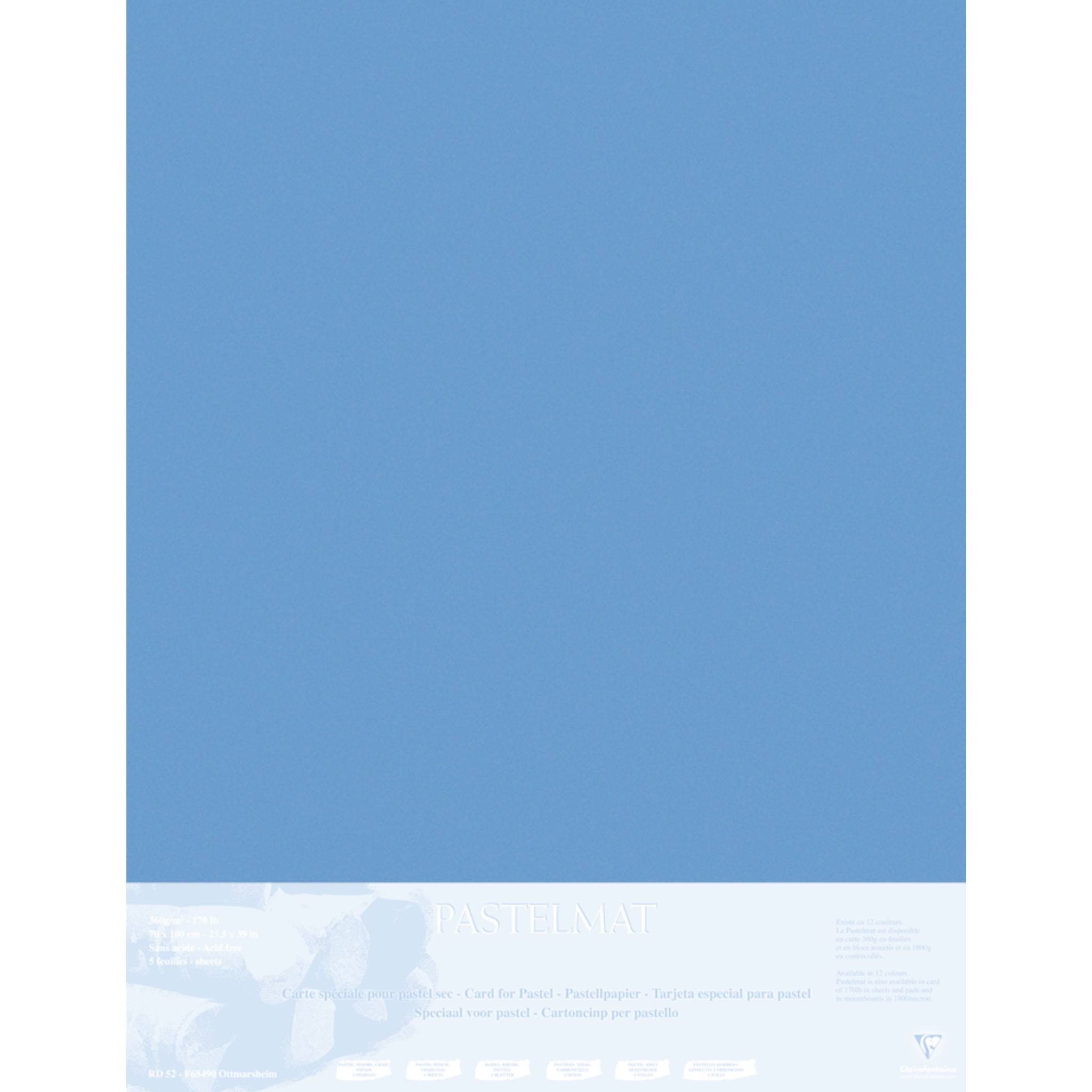Clairefontaine Papier für Pastellmalerei 5 Bogen 70x100cm Dunkelblau 396014C