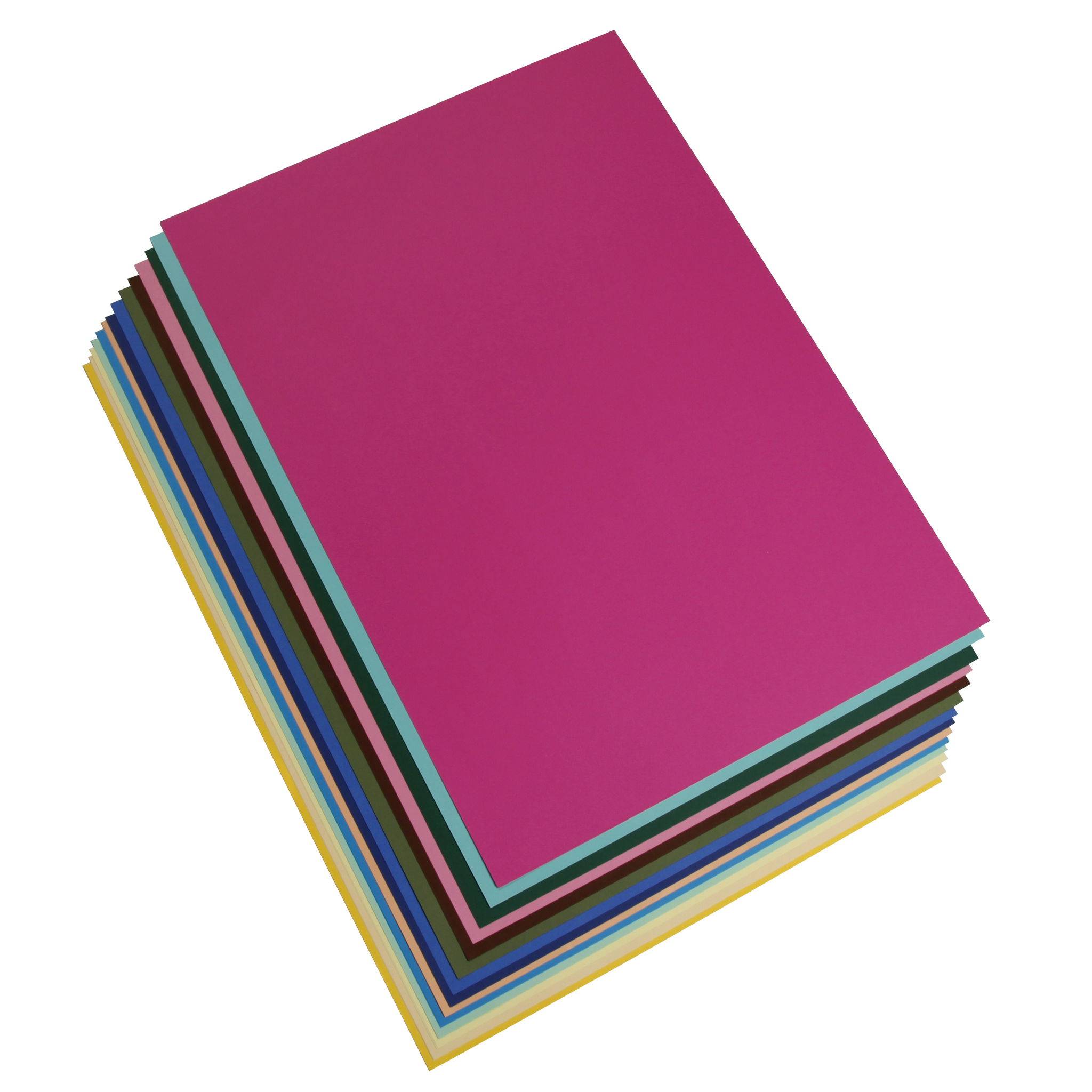 Clairefontaine Tonpapier 50x70cm 2x14 Bogen Lebendige Farben sortiert 97198C