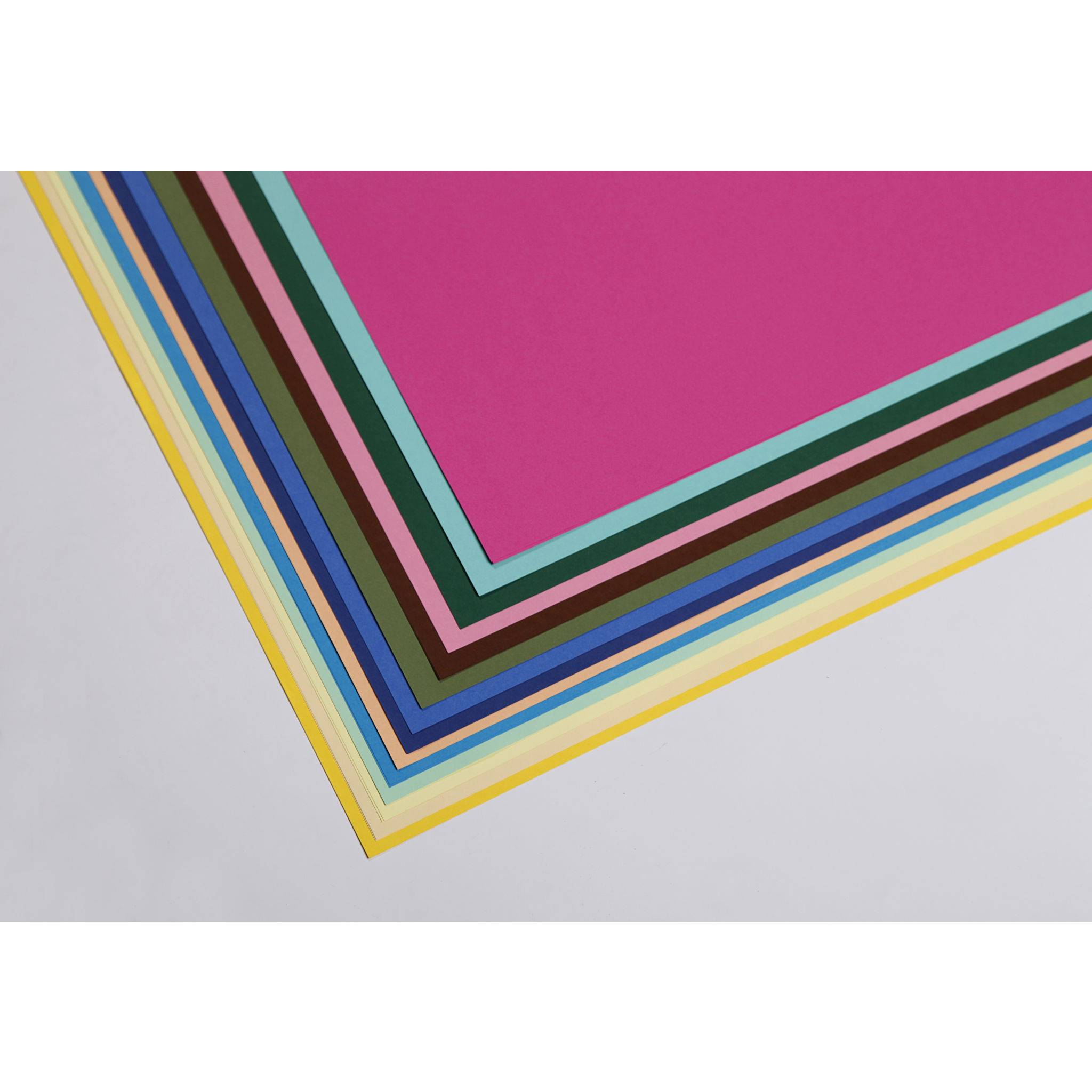 Clairefontaine Tonpapier 50x70cm 2x14 Bogen Lebendige Farben sortiert 97198C