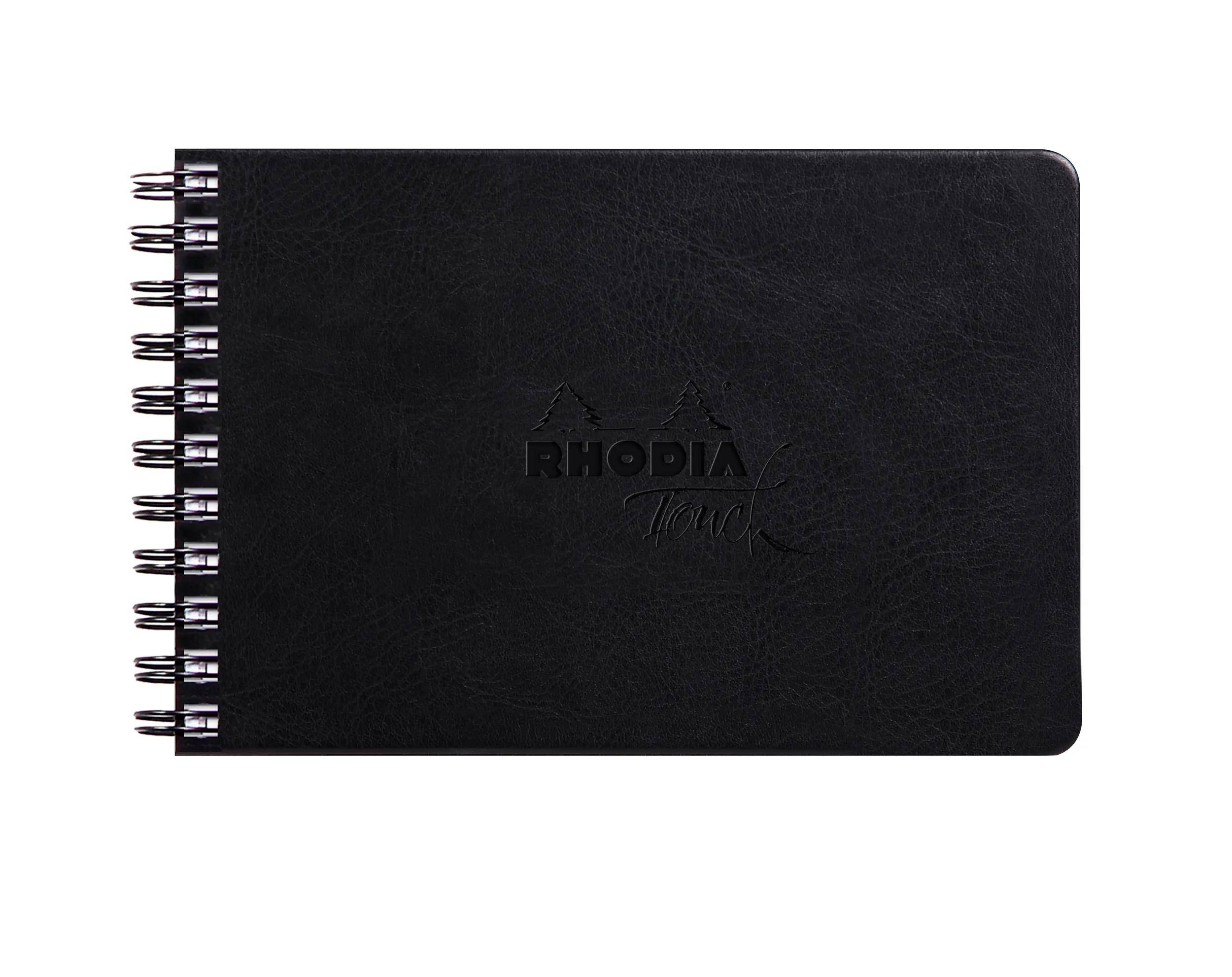Rhodia Touch Book, Skizzenbuch 20 Bl extraweiß 250g, A6 Quer Schwarz 116178C