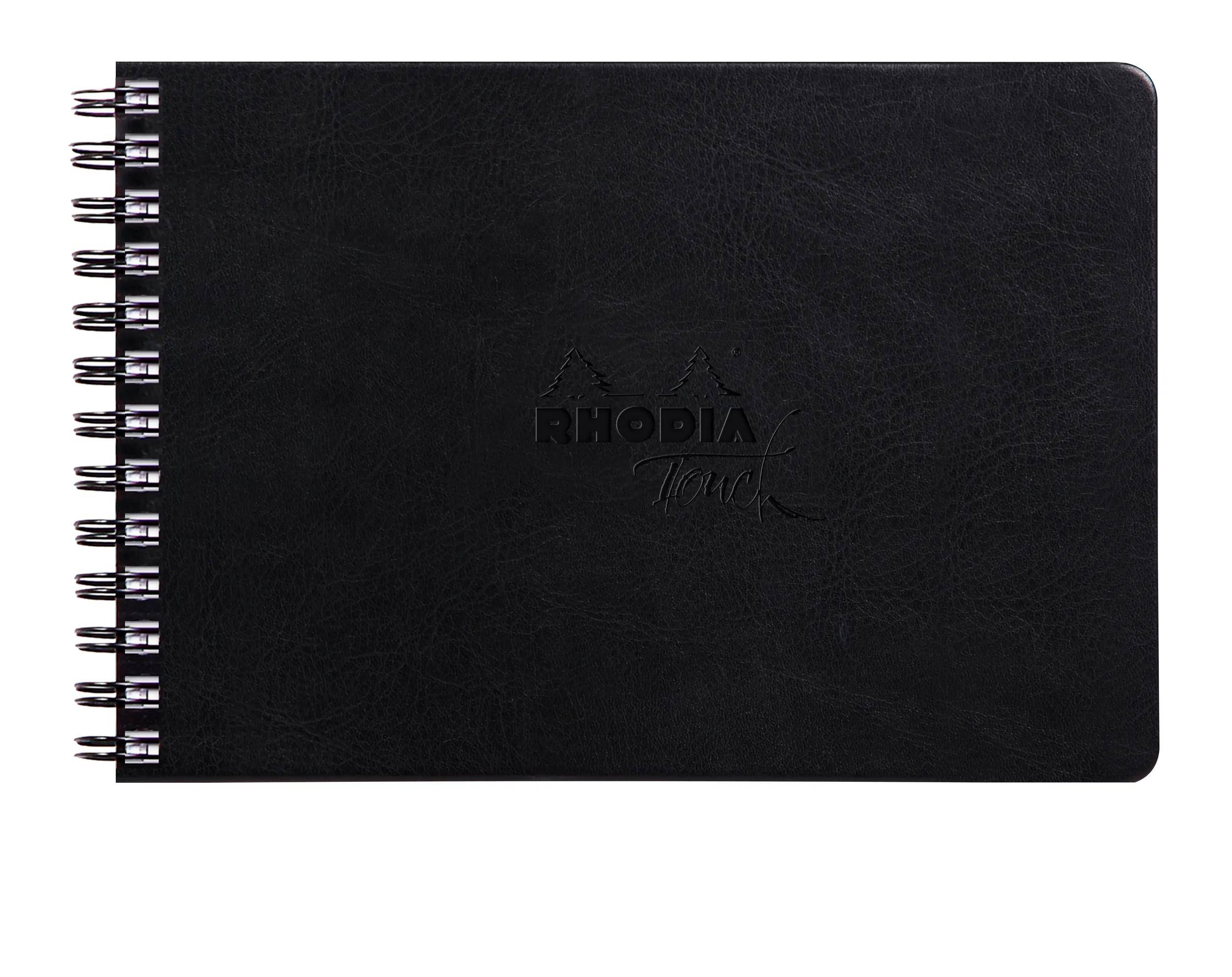 Rhodia Touch Book, Skizzenbuch 20 Bl extraweiß 250g, A5 Quer Schwarz 116179C