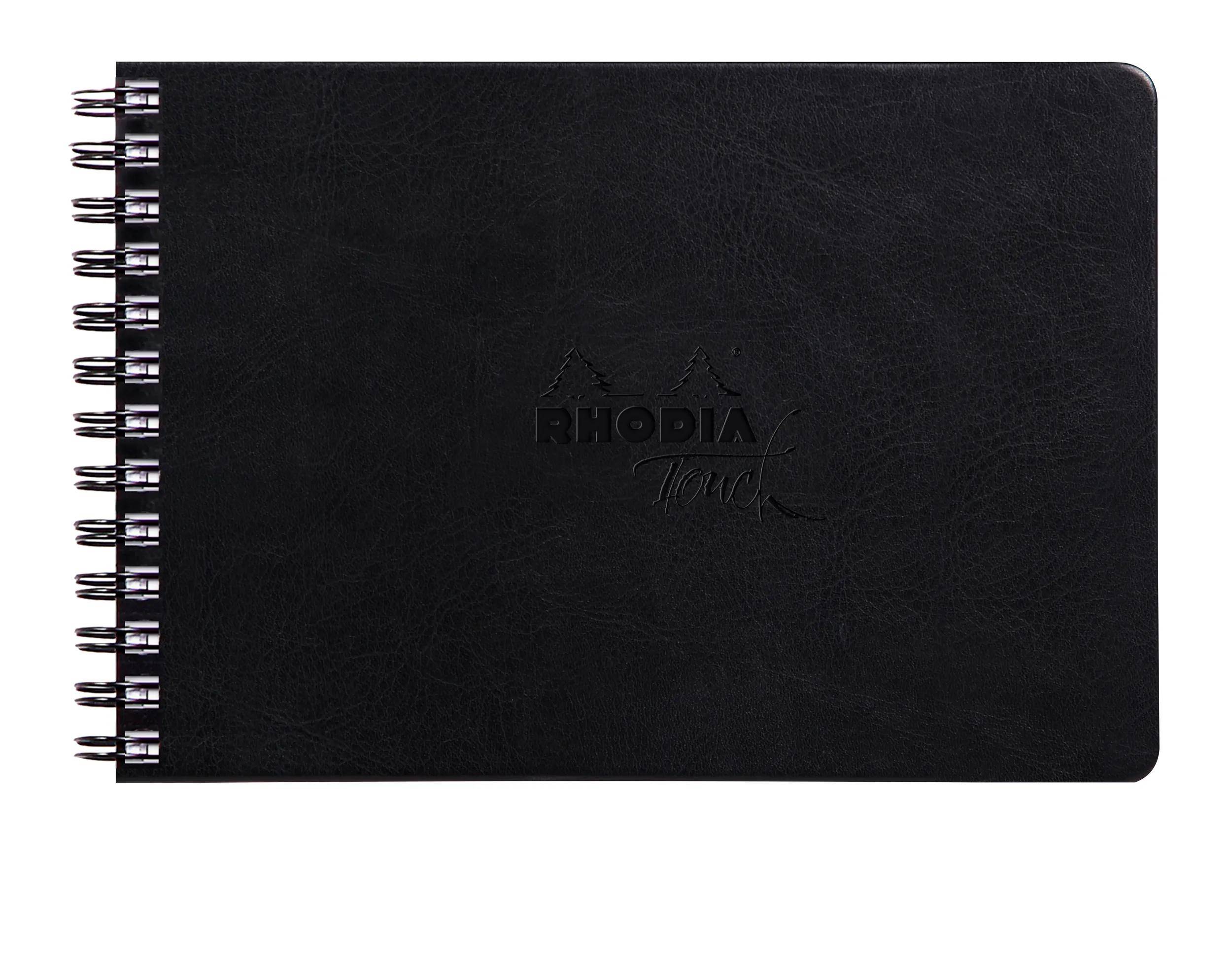 Rhodia Touch Book, Skizzenbuch 20 Bl extraweiß 250g, A5 Quer Schwarz 116179C