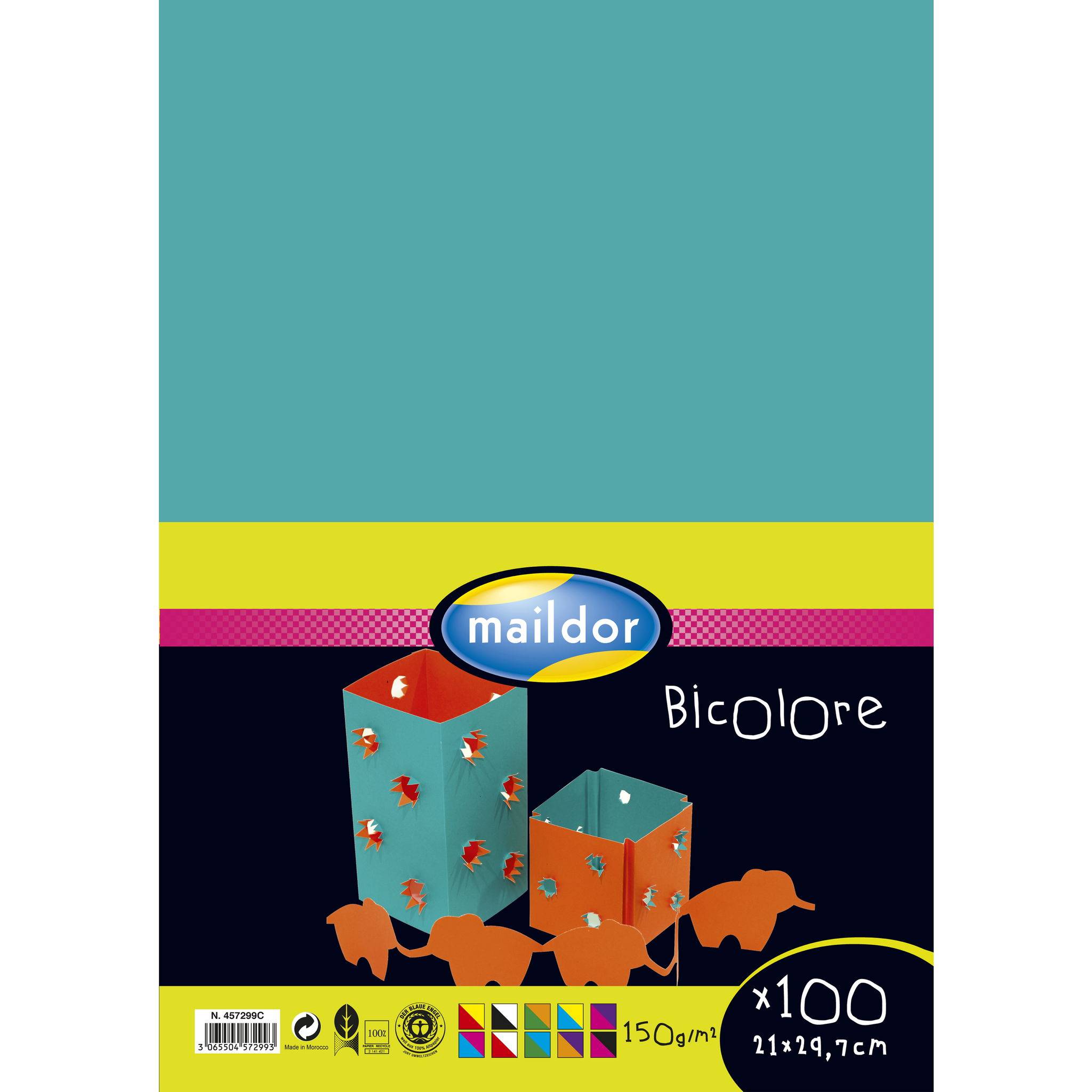 Clairefontaine Zweifarbiger Bastelkarton Pack. 25 Bogen 50x65cm Sort. 453199C