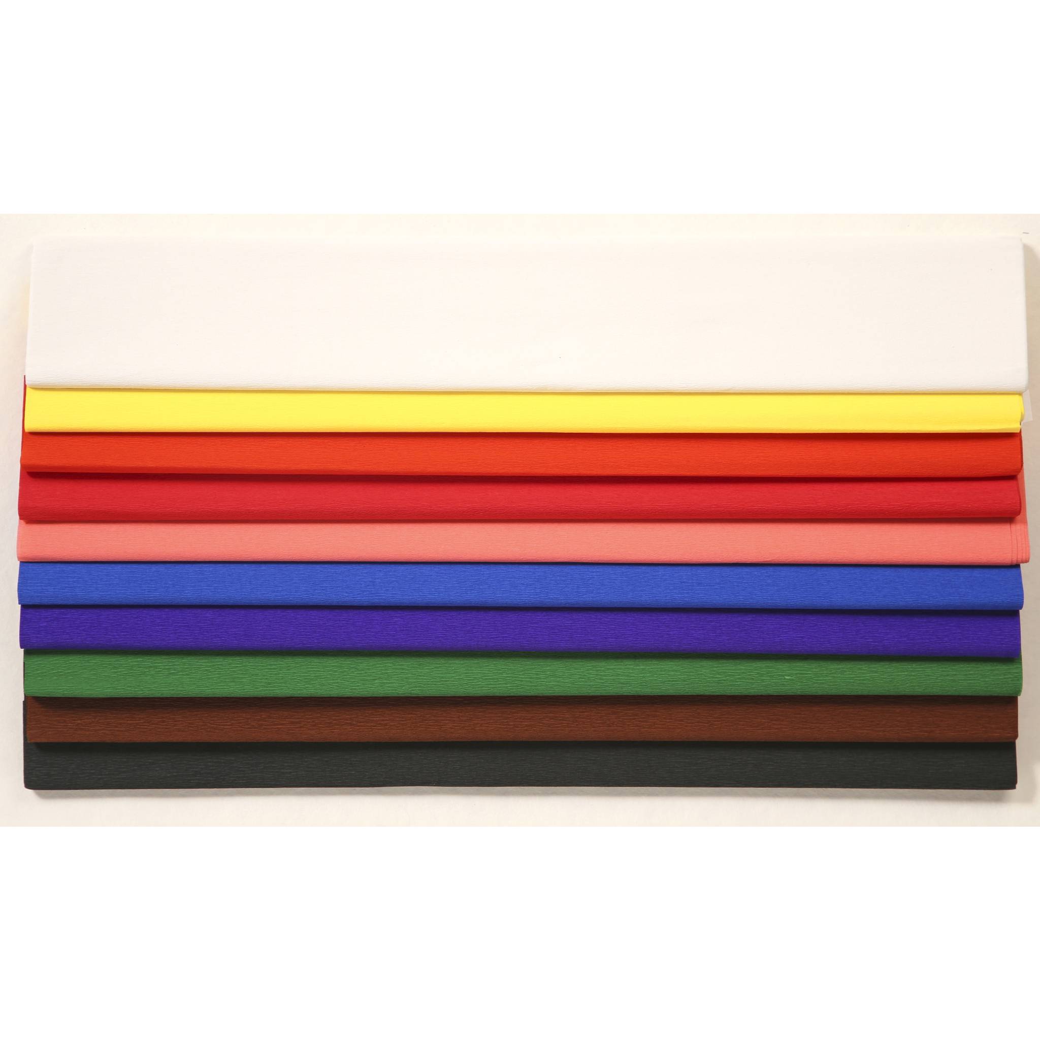 Clairefontaine Krepppapier Pack. 10 Bogen gefaltet 2mx0,50m Sort. 903099C