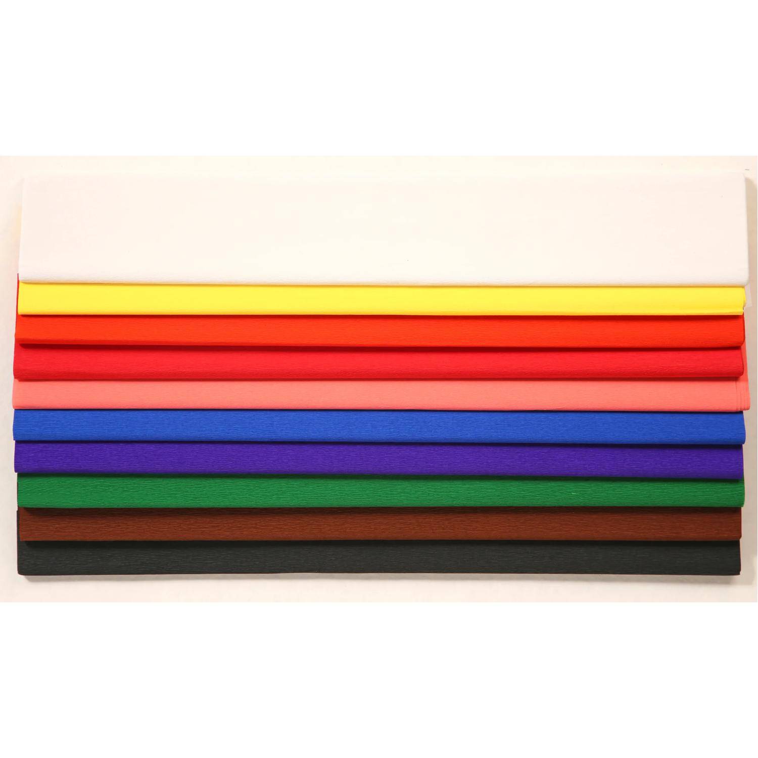 Clairefontaine Krepppapier Pack. 10 Bogen gefaltet 2mx0,50m Sort. 903099C