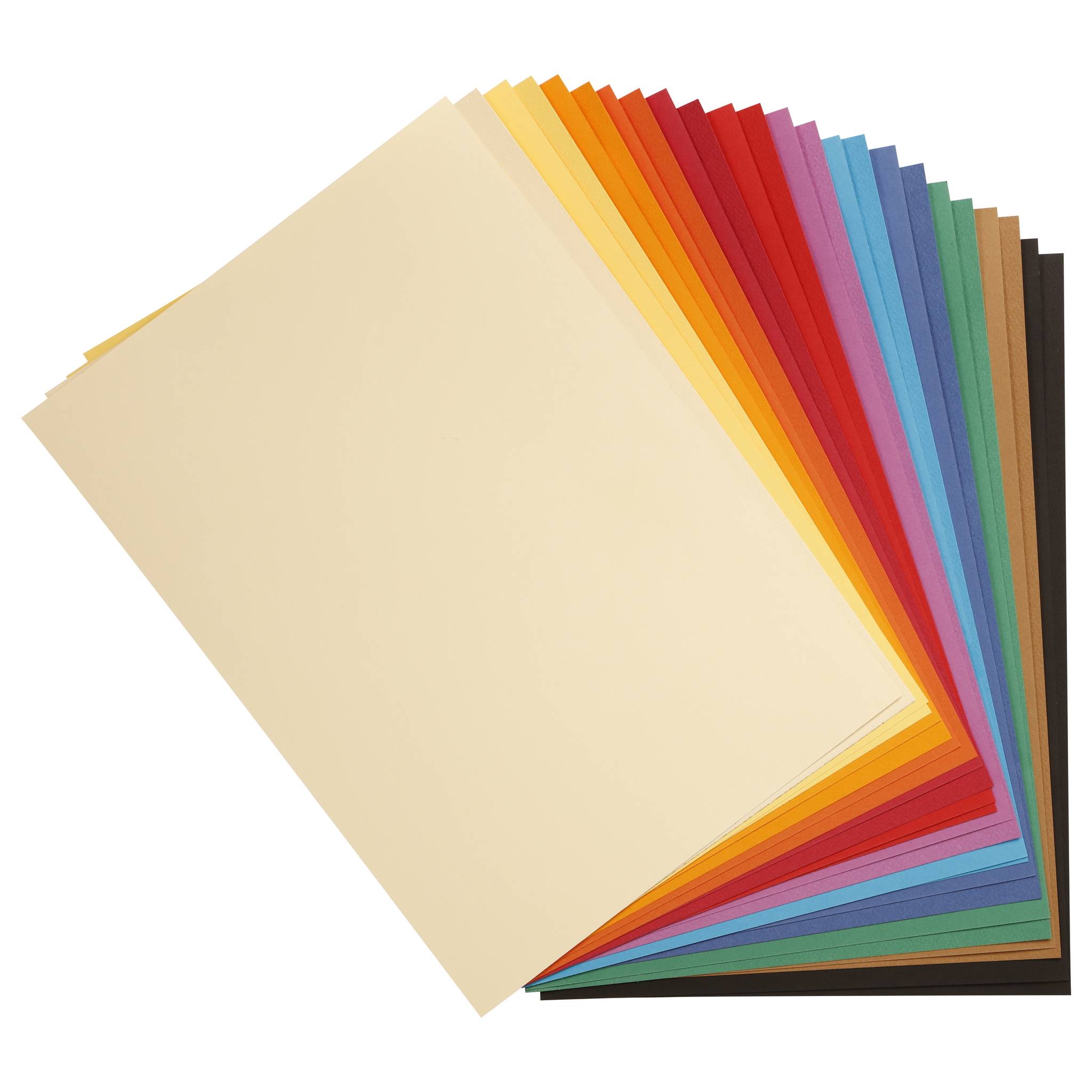 Clairefontaine Zeichenpapier 50x65cm 24 Blatt Lebendige Farben sortiert 960252C
