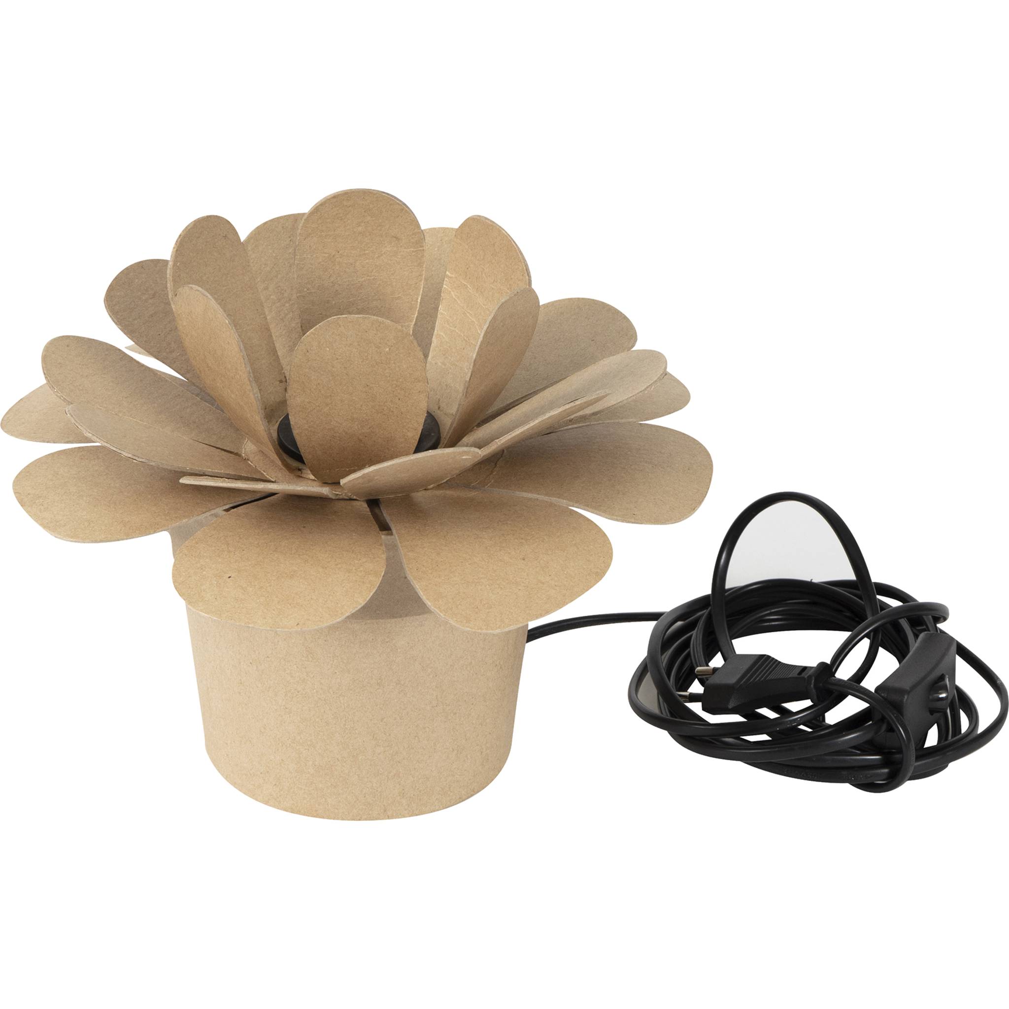 Décopatch Braunes Pappmaché, Lotuslampe 26cm - Kartonbraun HD075C
