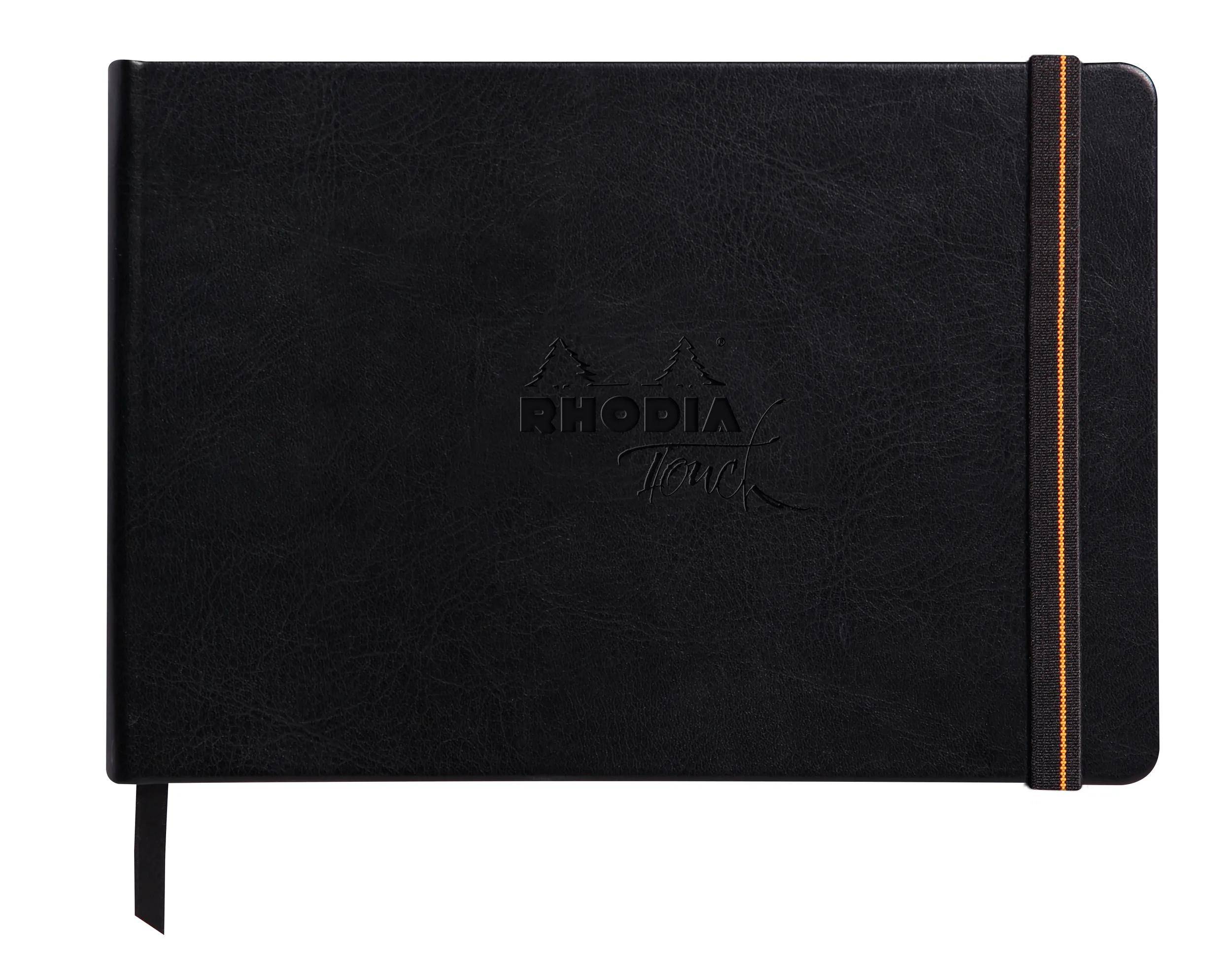 Rhodia Touch Book, Skizzenbuch 20 Bl extraweiß 250g, A5 Quer Schwarz 116171C