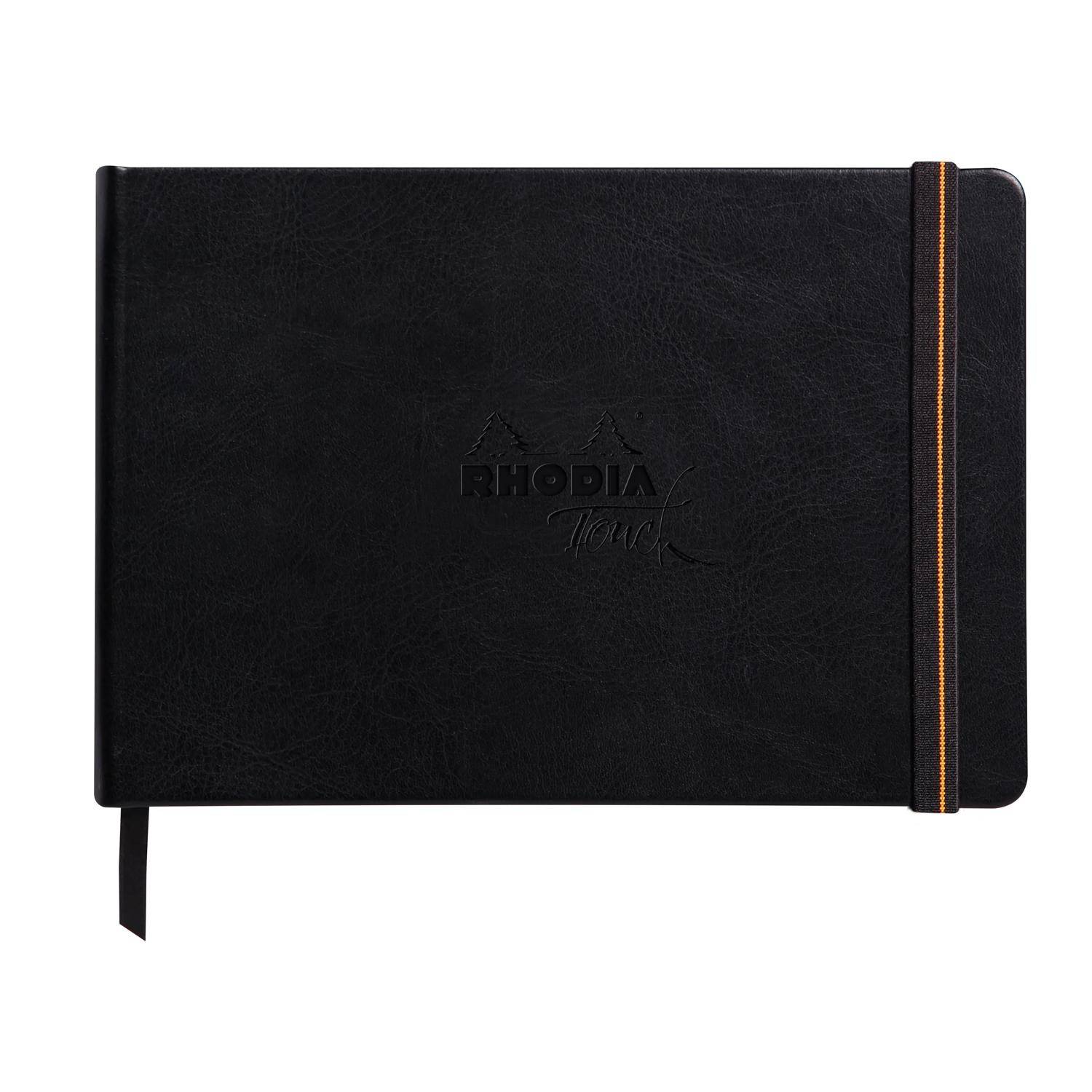 Rhodia Touch Book, Skizzenbuch 20 Bl extraweiß 250g, A5 Quer Schwarz 116171C