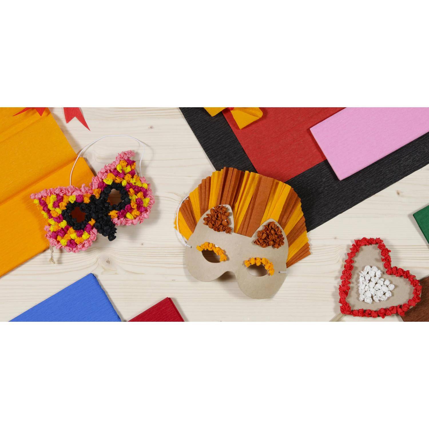 Clairefontaine Feuerfestes Krepppapier Pack. 10 Bogen 2,50x0,50m Sort. 914399C