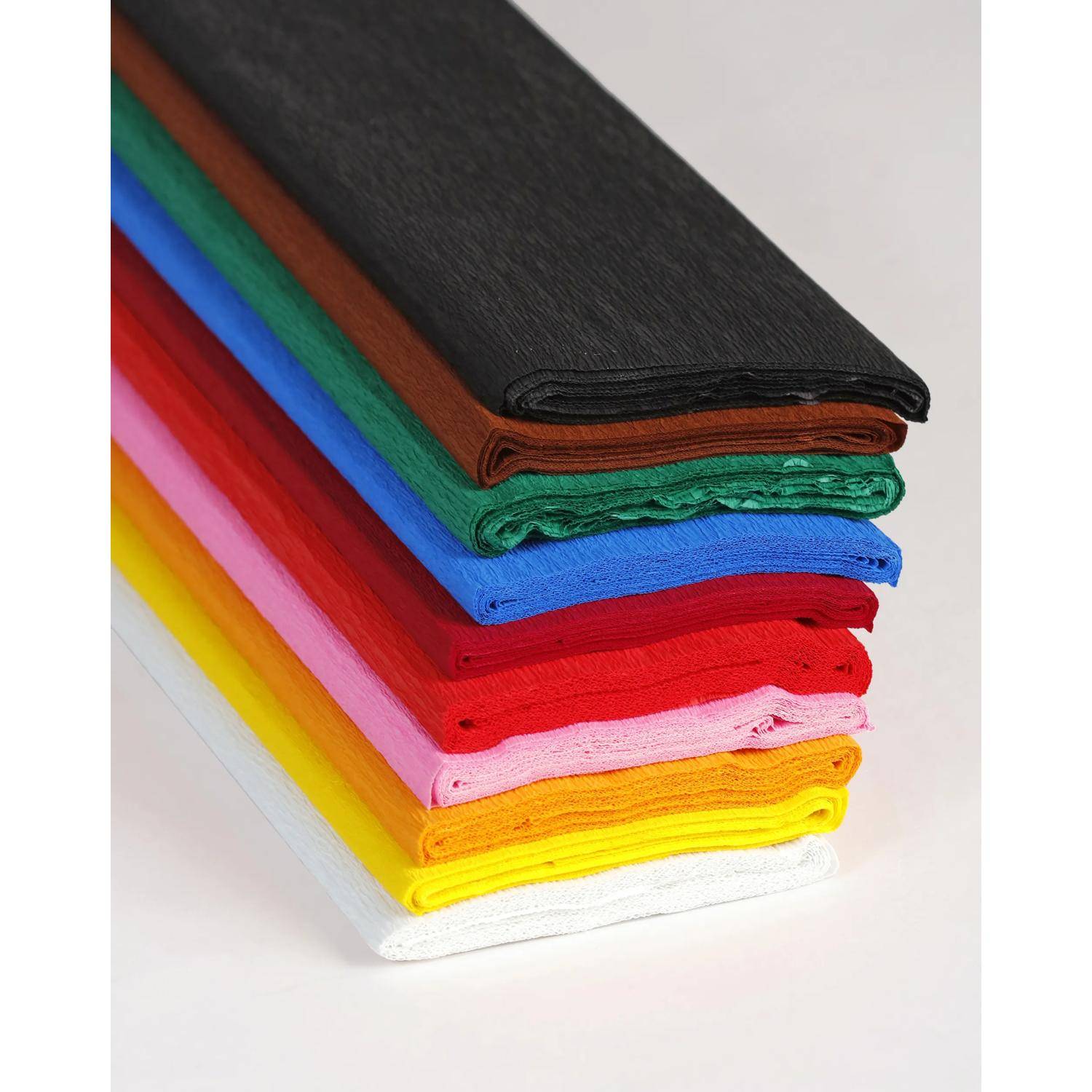 Clairefontaine Feuerfestes Krepppapier Pack. 10 Bogen 2,50x0,50m Sort. 914399C