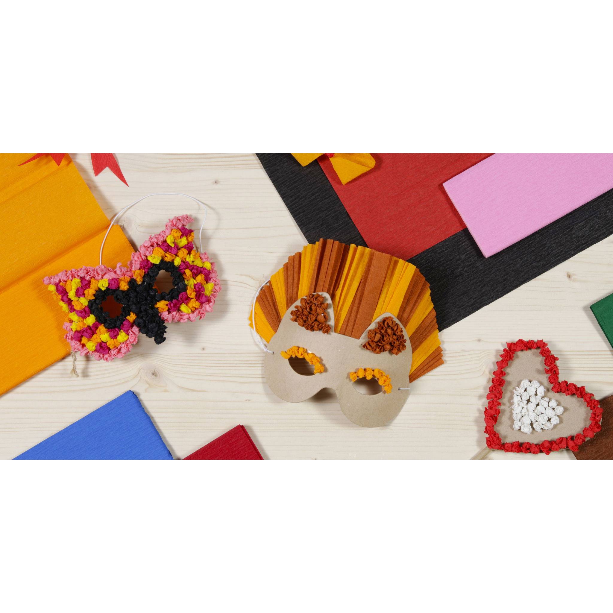 Clairefontaine Feuerfestes Krepppapier Pack. 10 Bogen 2,50x0,50m Sort. 914399C